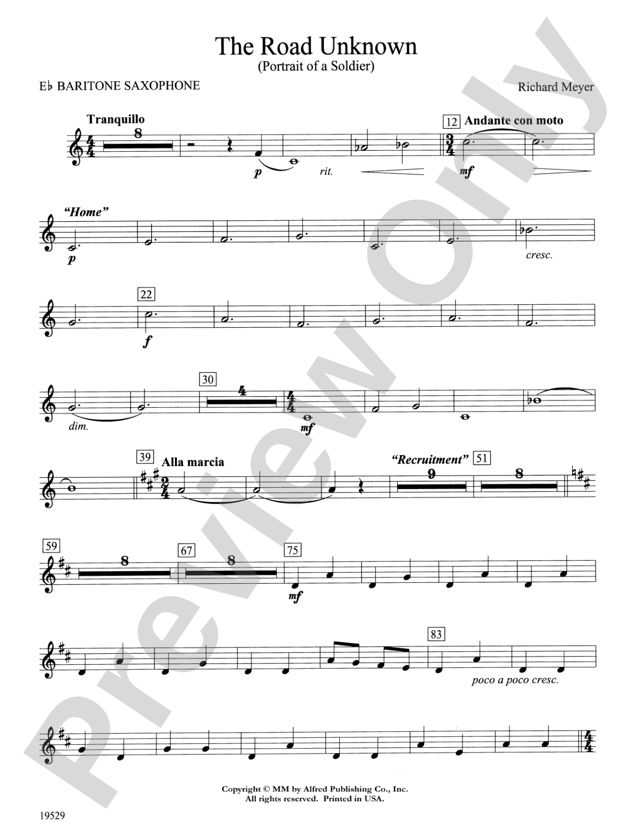 The Road Unknown: E-flat Baritone Saxophone
