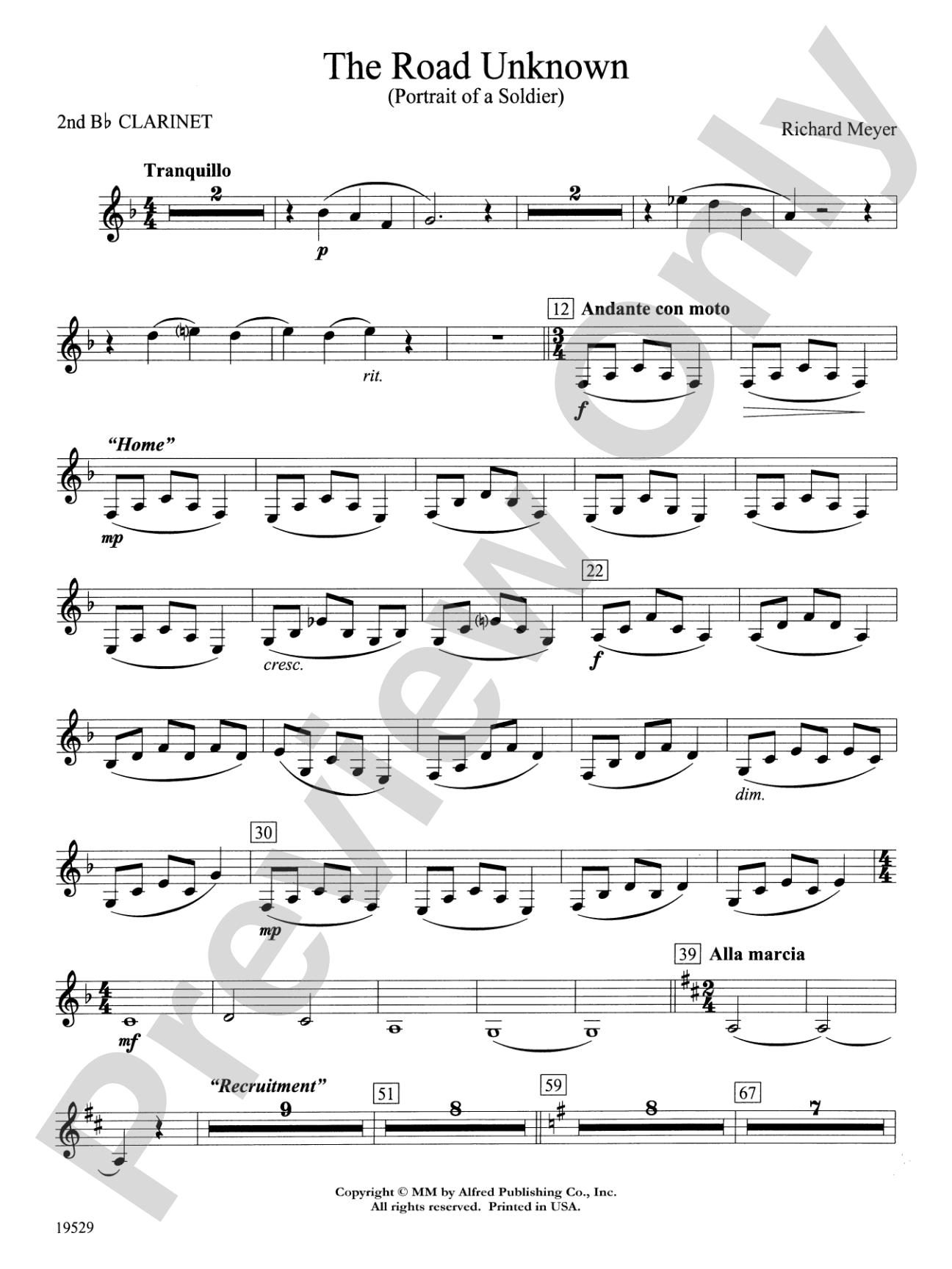 The Road Unknown: 2nd B-flat Clarinet