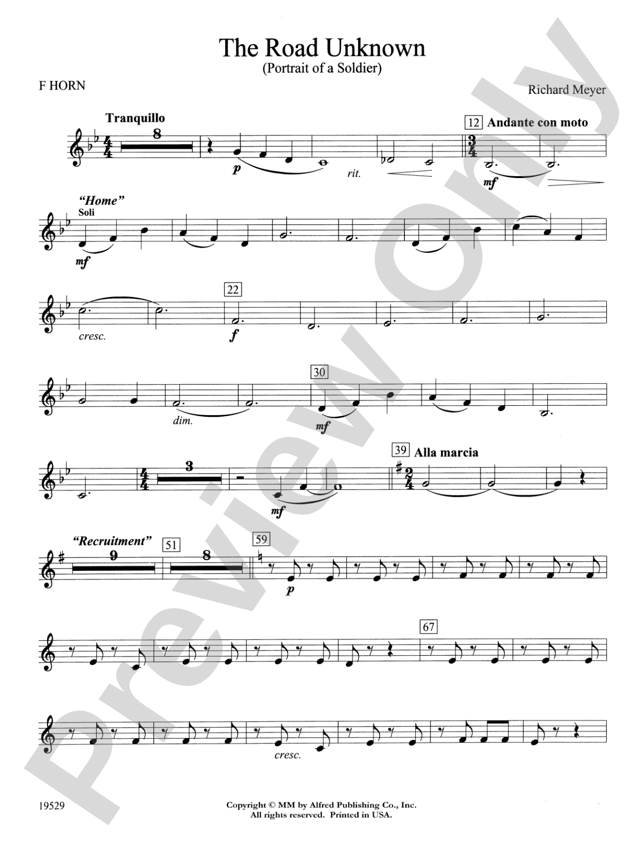 The Road Unknown: 1st F Horn