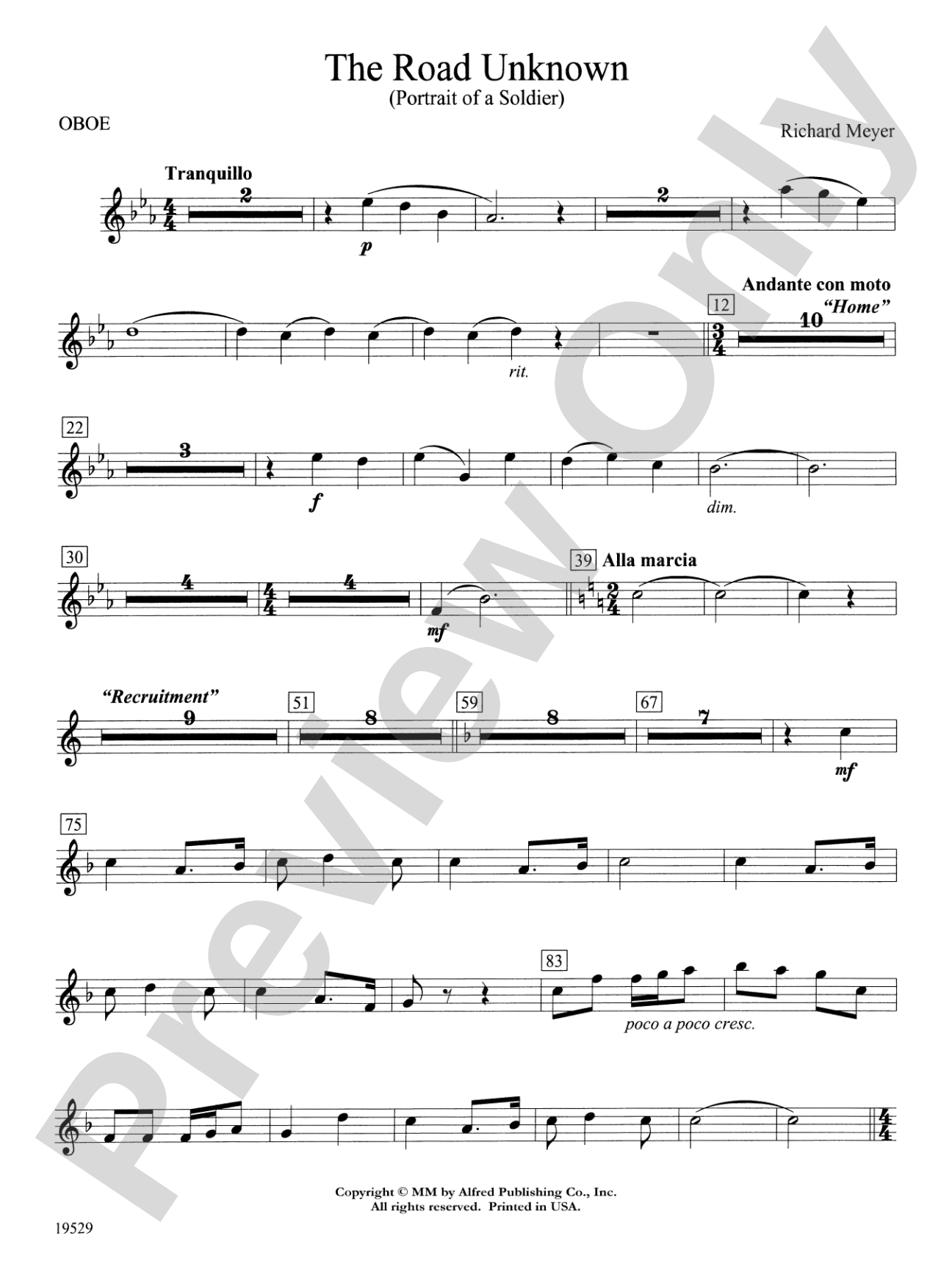 The Road Unknown: Oboe