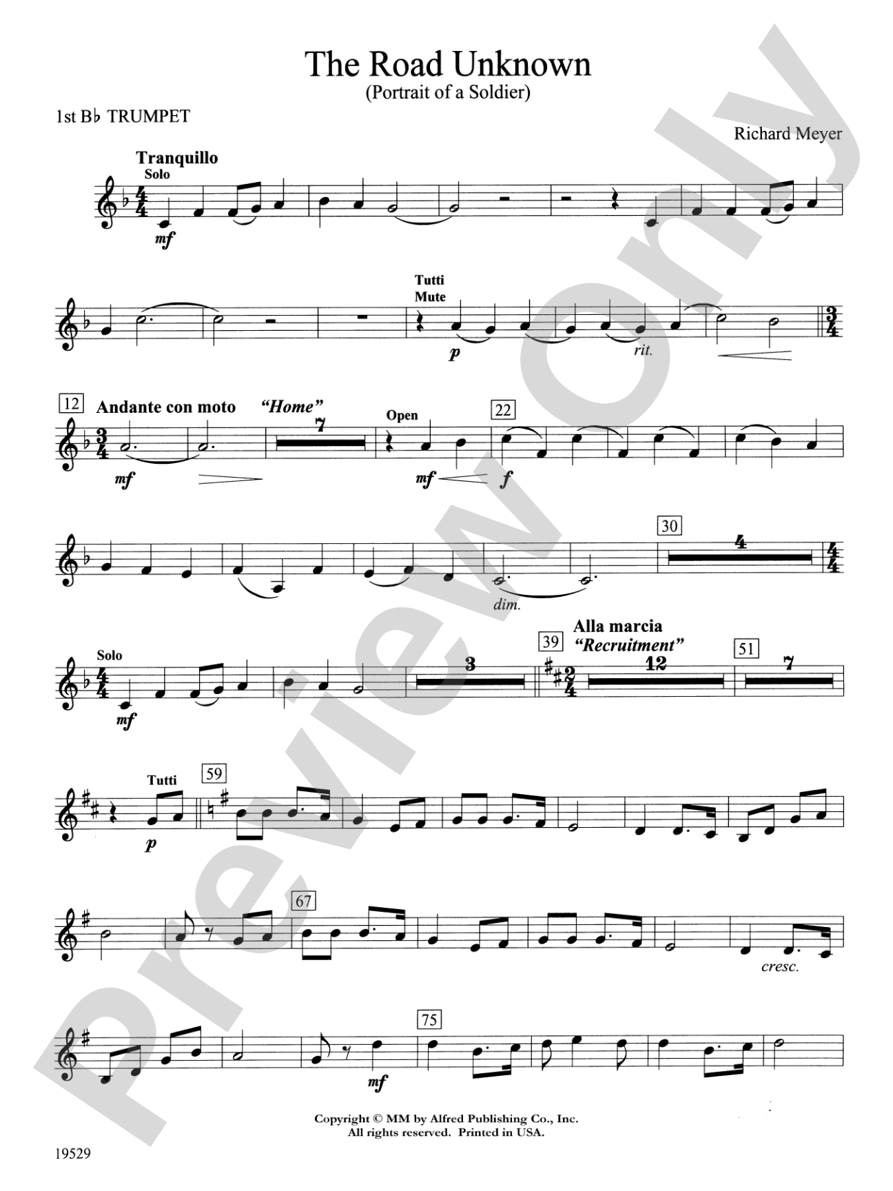 The Road Unknown: 1st B-flat Trumpet