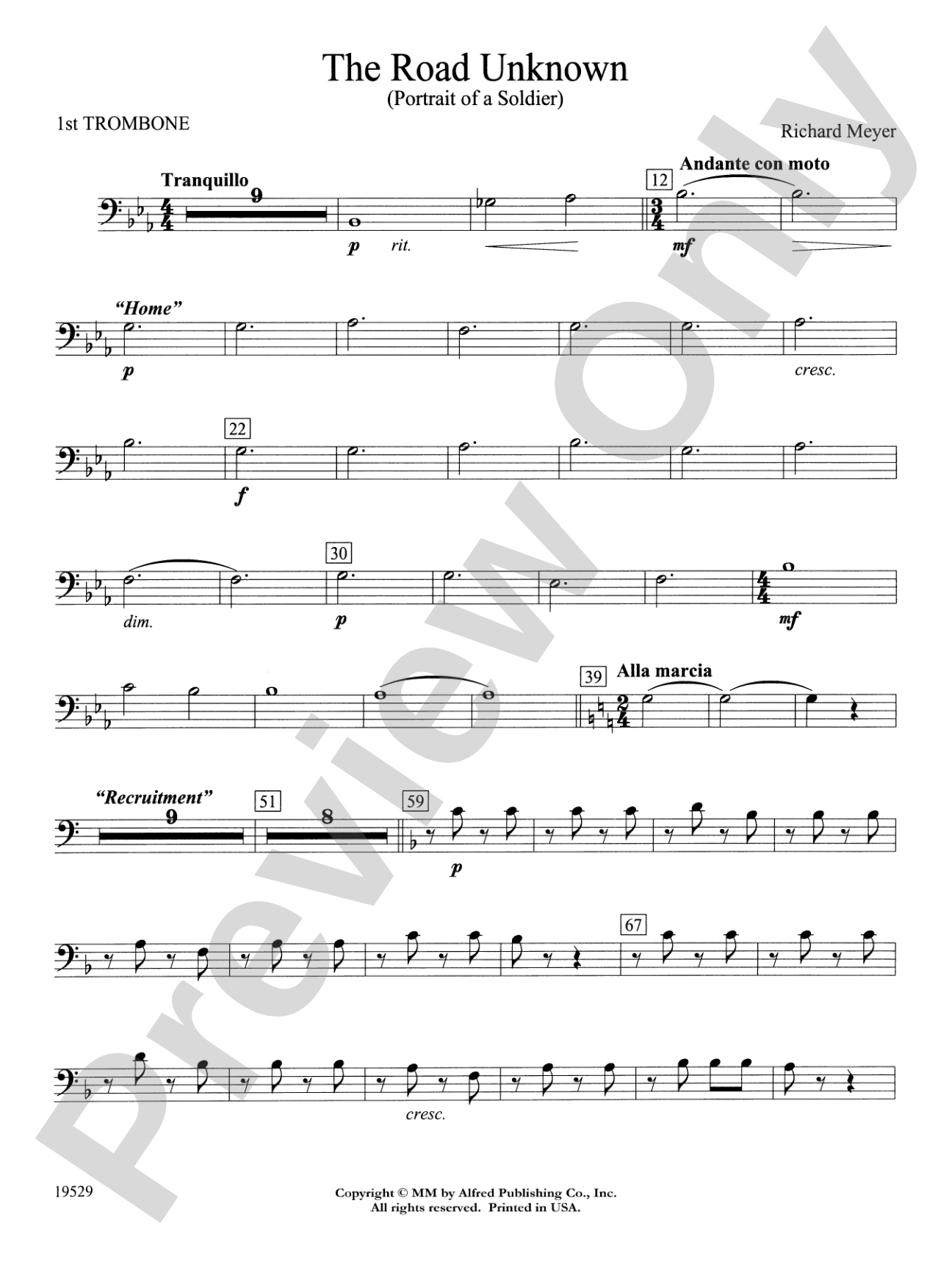 The Road Unknown: 1st Trombone