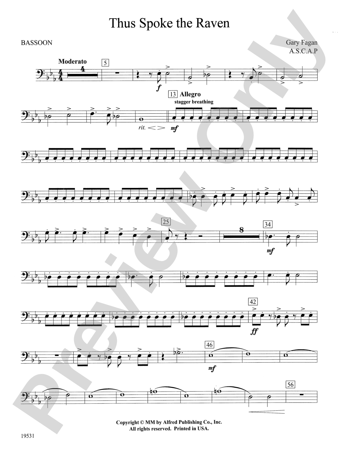 Thus Spoke the Raven: Bassoon