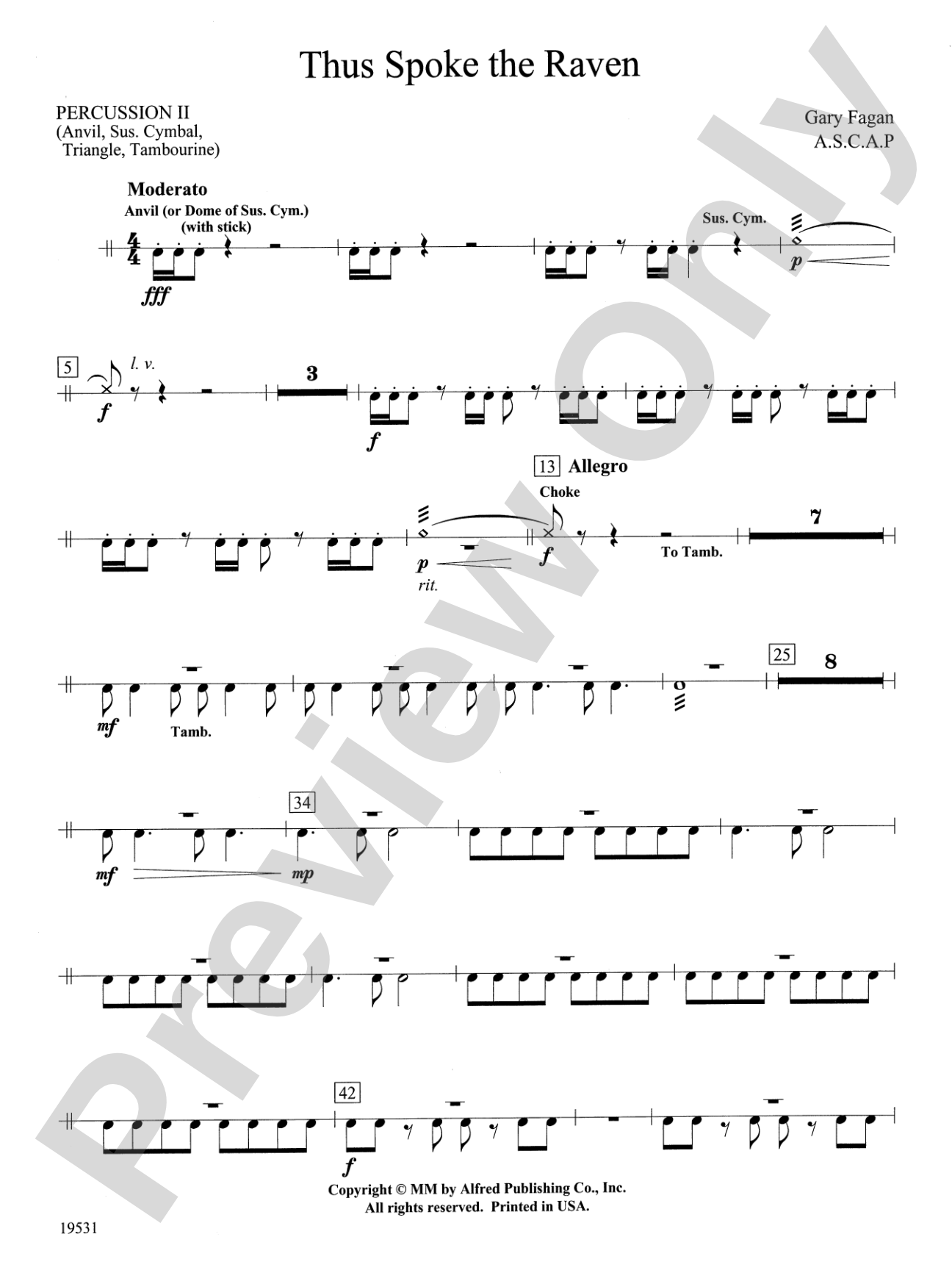 Thus Spoke the Raven: 2nd Percussion