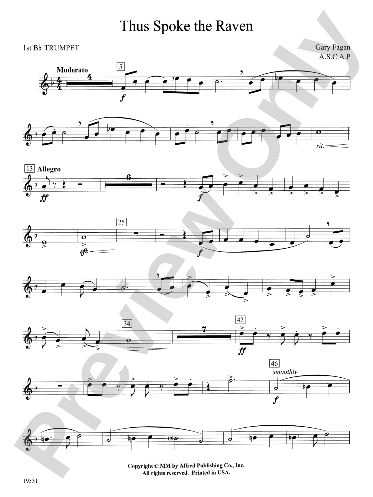 Thus Spoke the Raven: 1st B-flat Trumpet