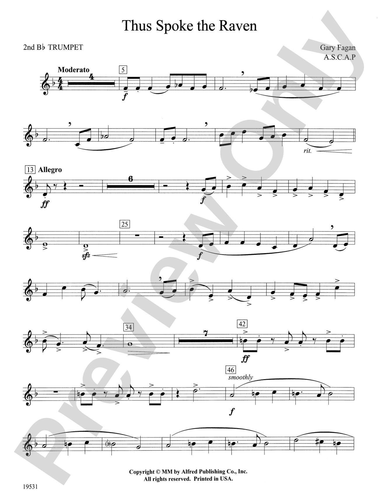 Thus Spoke the Raven: 2nd B-flat Trumpet