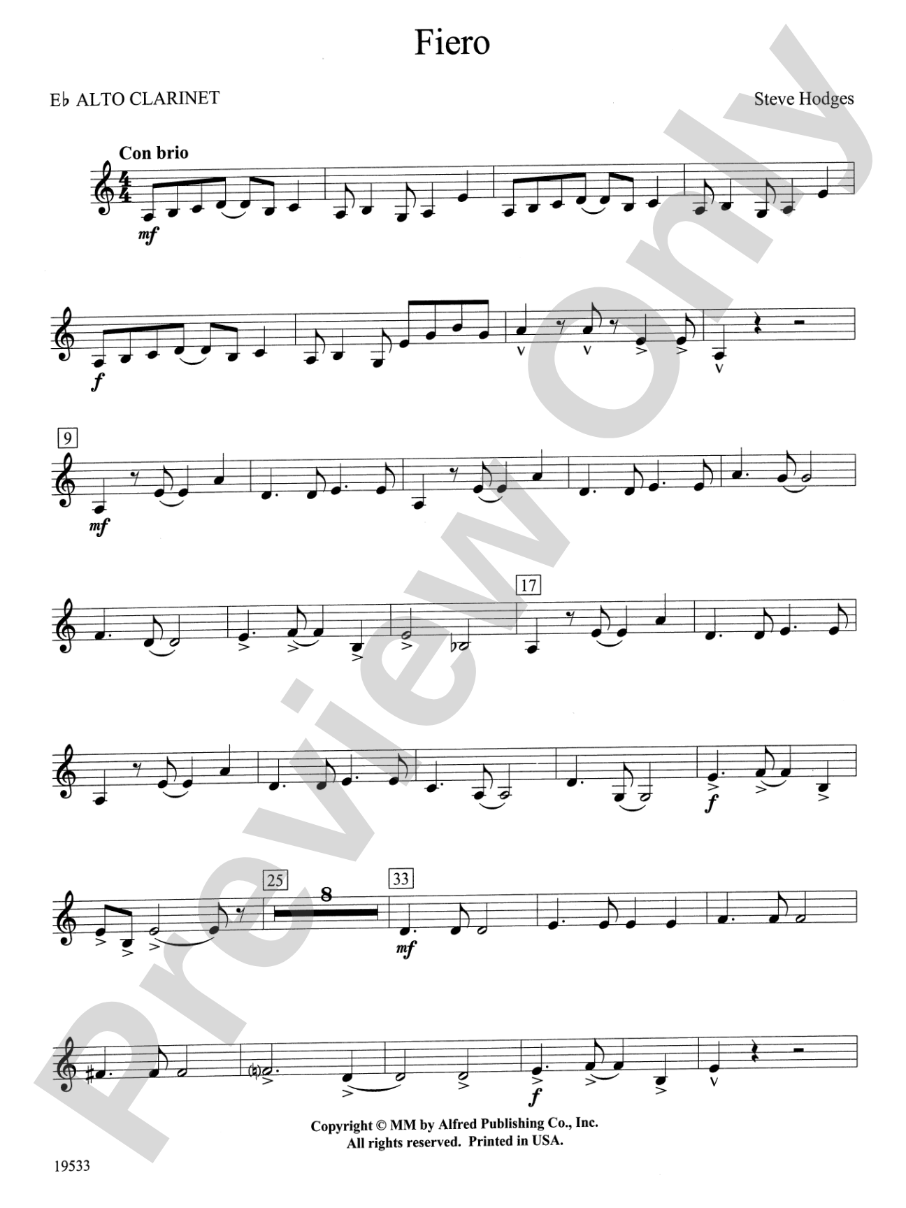 Fiero: E-flat Alto Clarinet