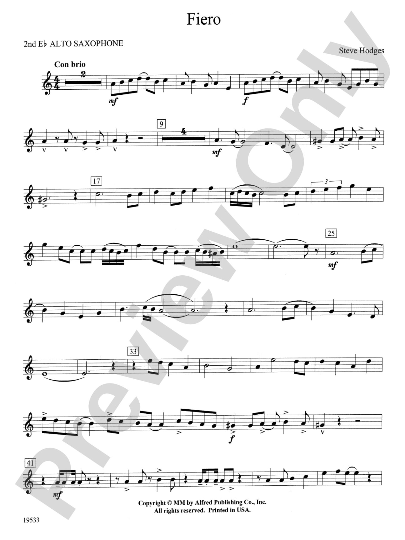 Fiero: 2nd E-flat Alto Saxophone
