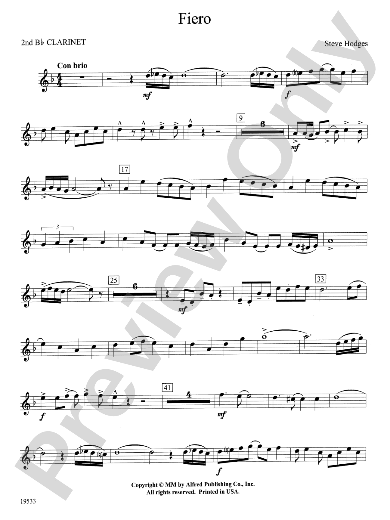 Fiero: 2nd B-flat Clarinet