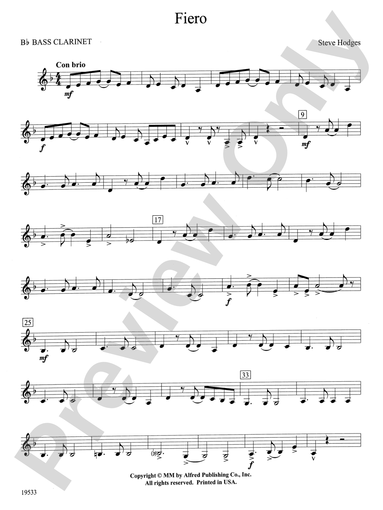 Fiero: B-flat Bass Clarinet