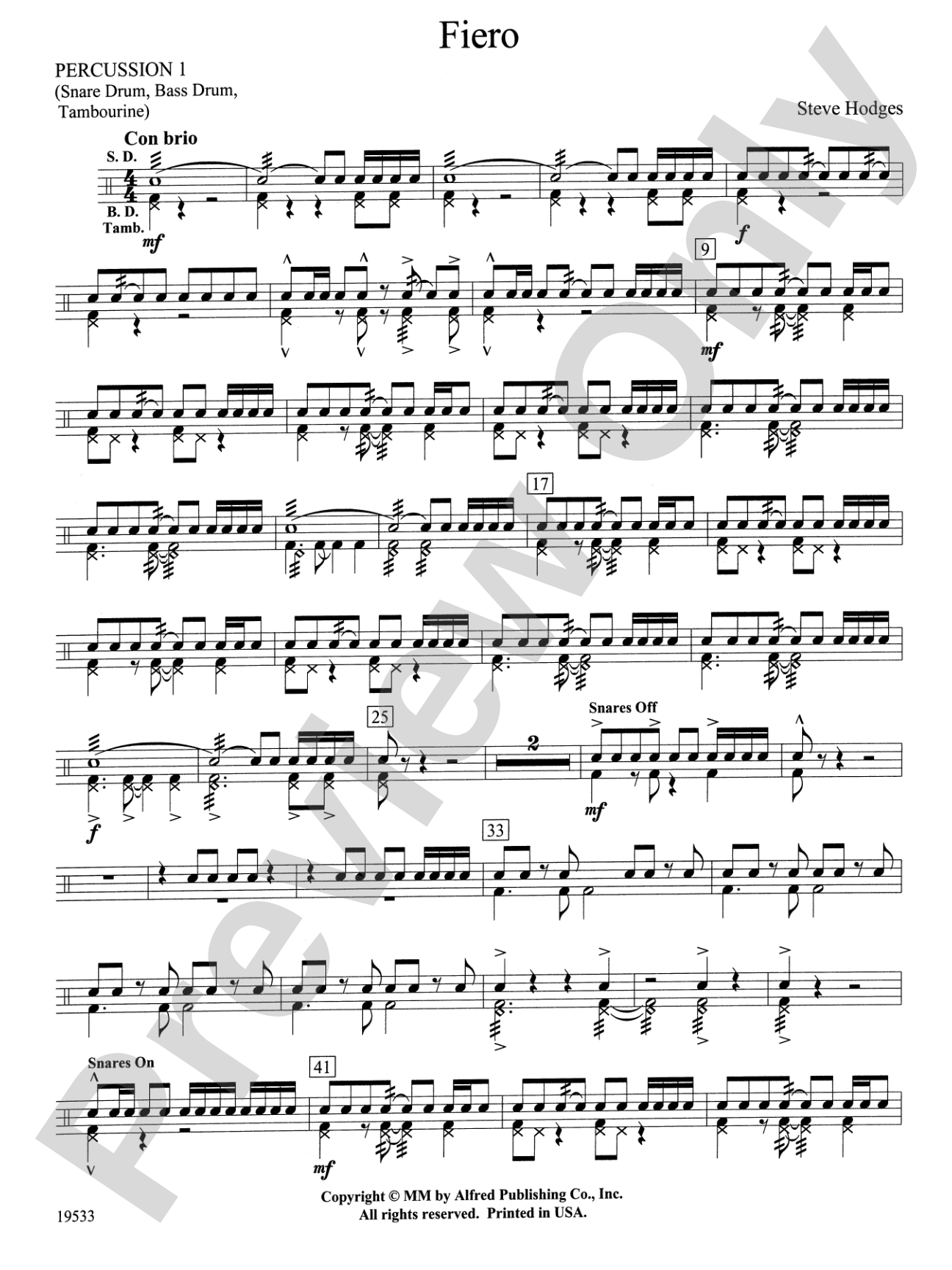 Fiero: 1st Percussion