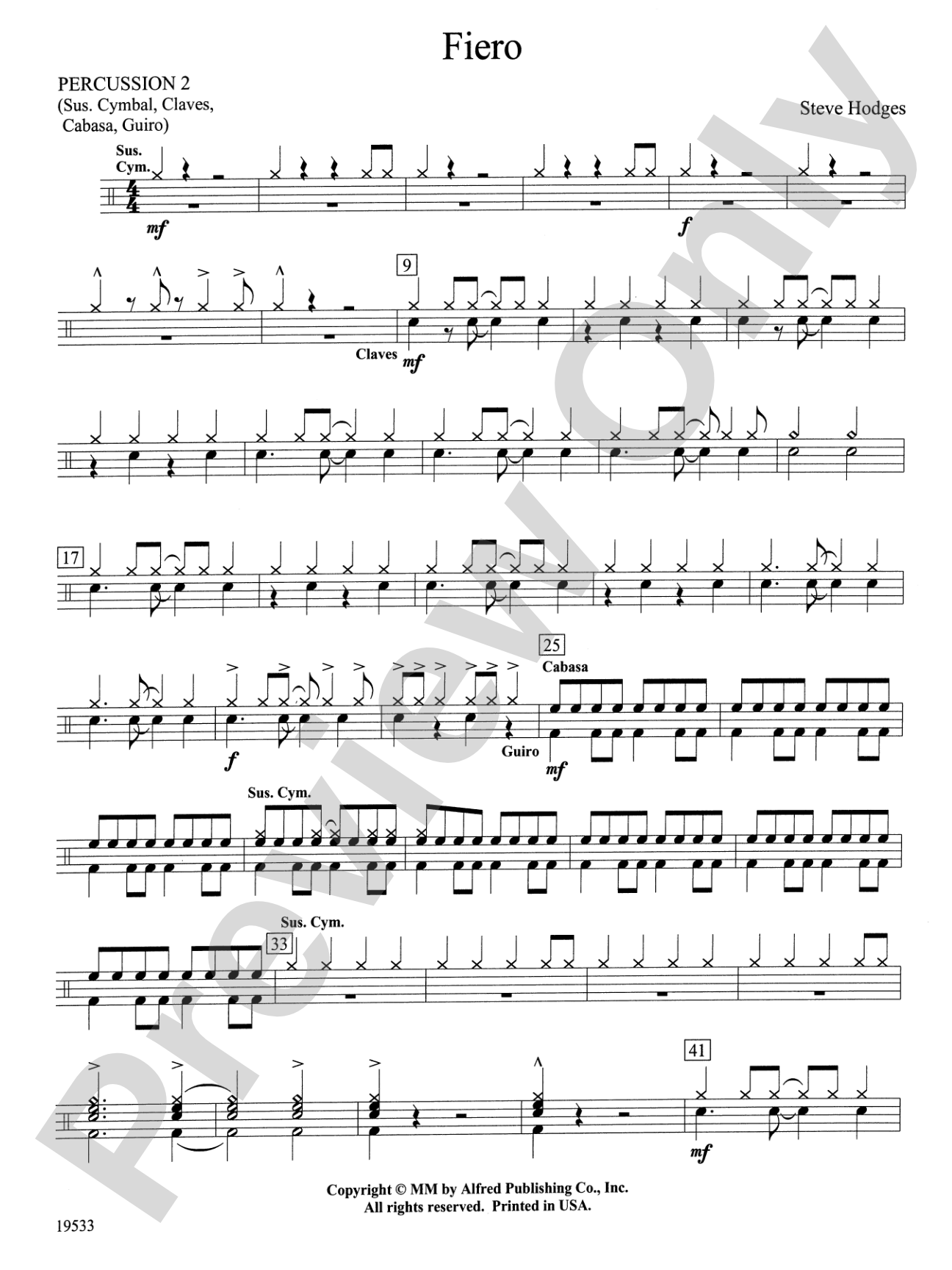 Fiero: 2nd Percussion