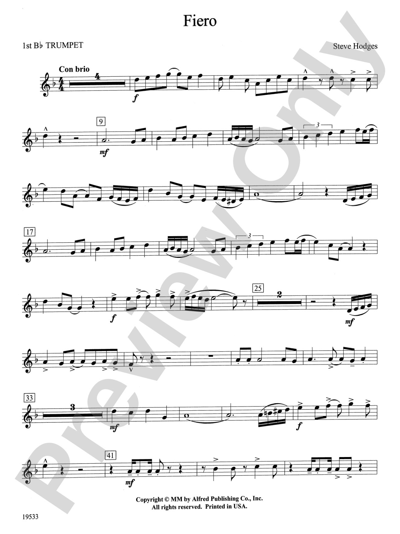 Fiero: 1st B-flat Trumpet