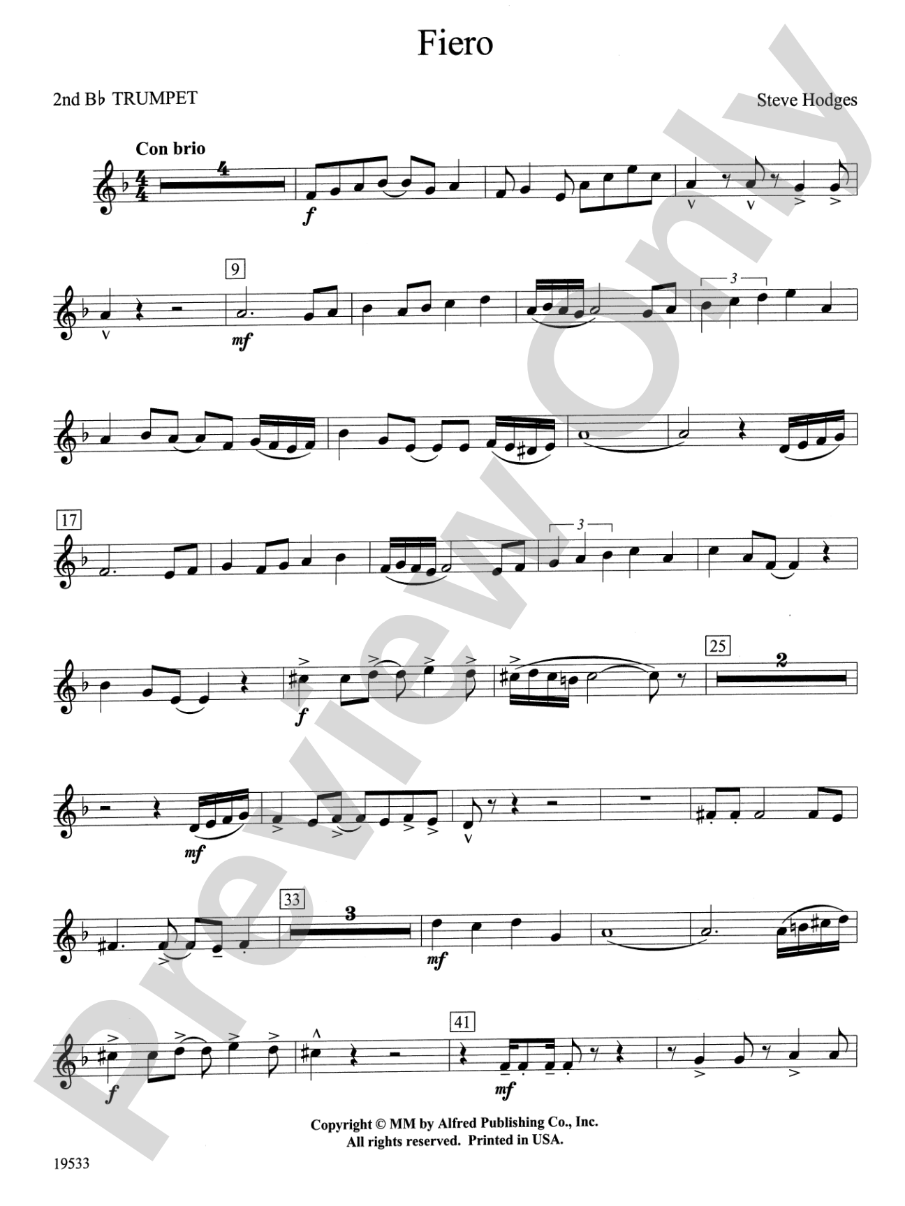 Fiero: 2nd B-flat Trumpet