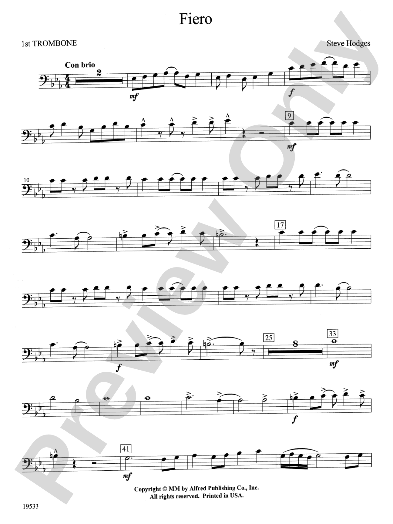 Fiero: 1st Trombone