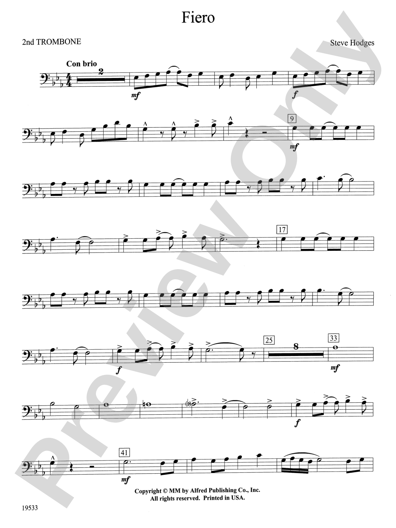 Fiero: 2nd Trombone