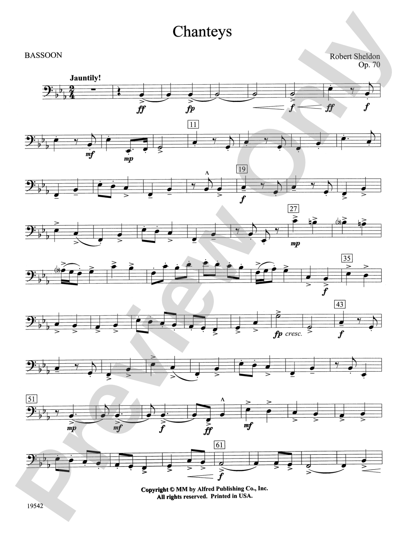 Chanteys: Bassoon
