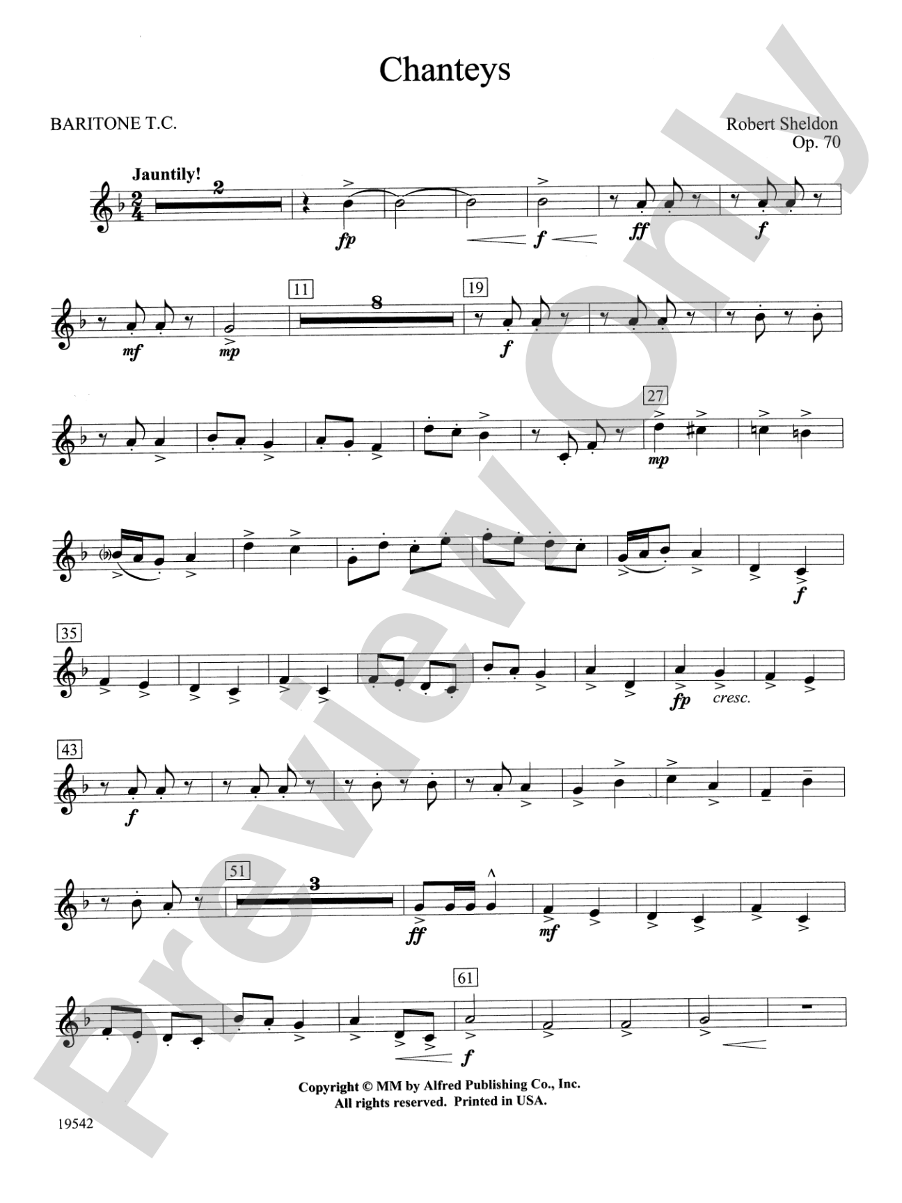 Chanteys: Baritone T.C.