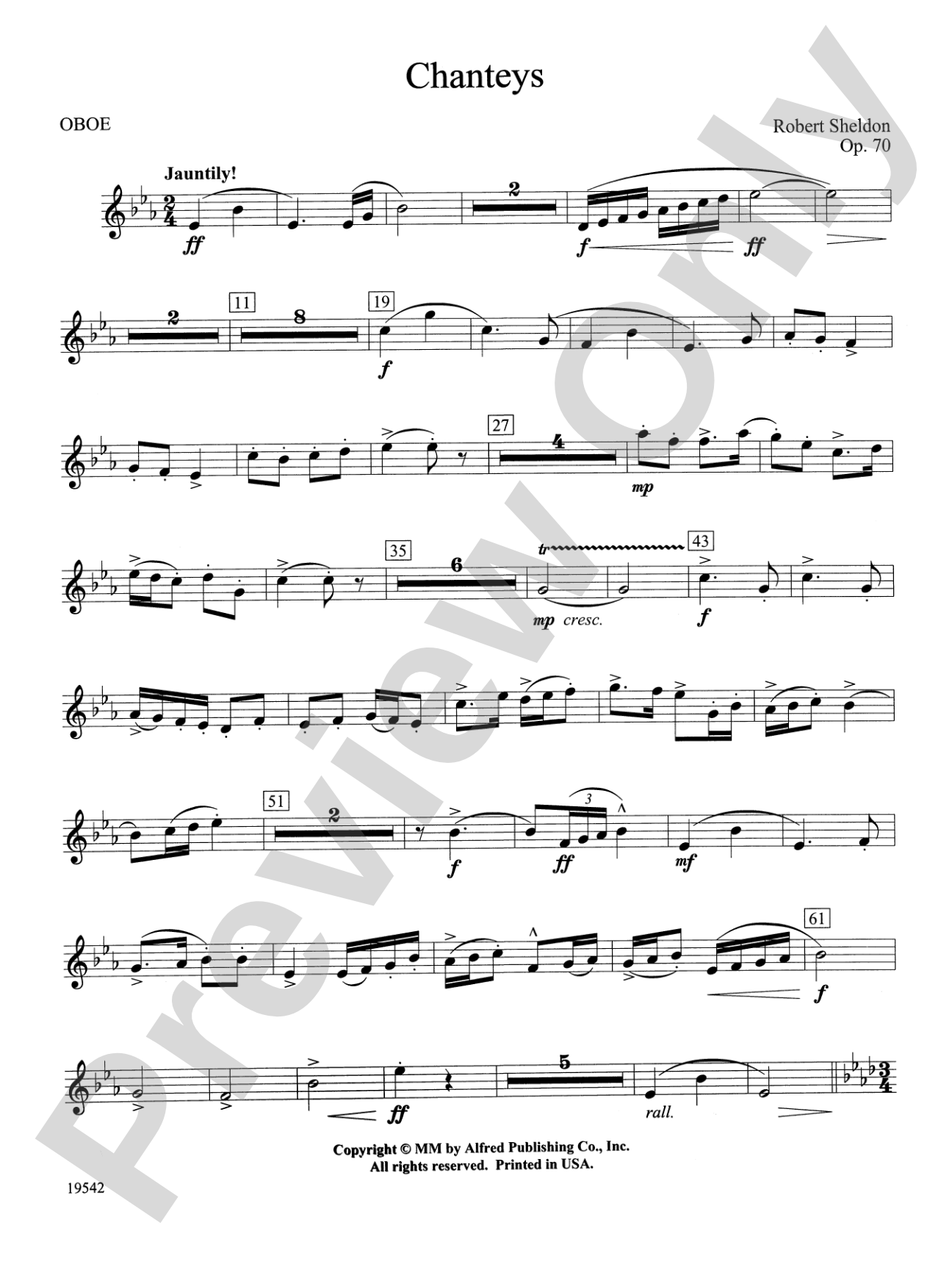 Chanteys: Oboe