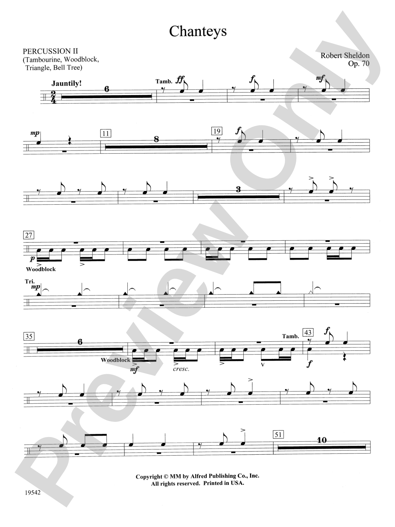 Chanteys: 2nd Percussion