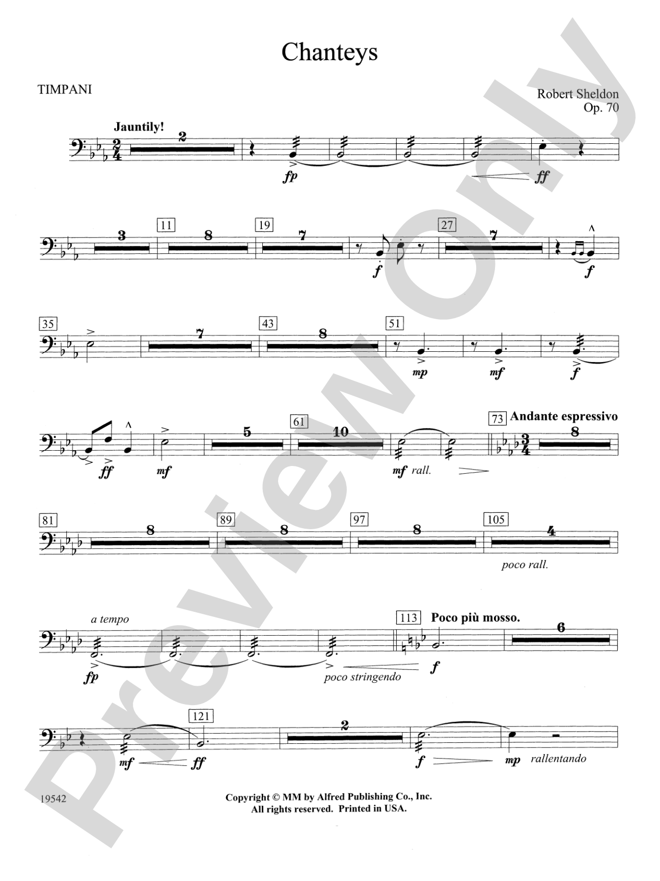 Chanteys: Timpani