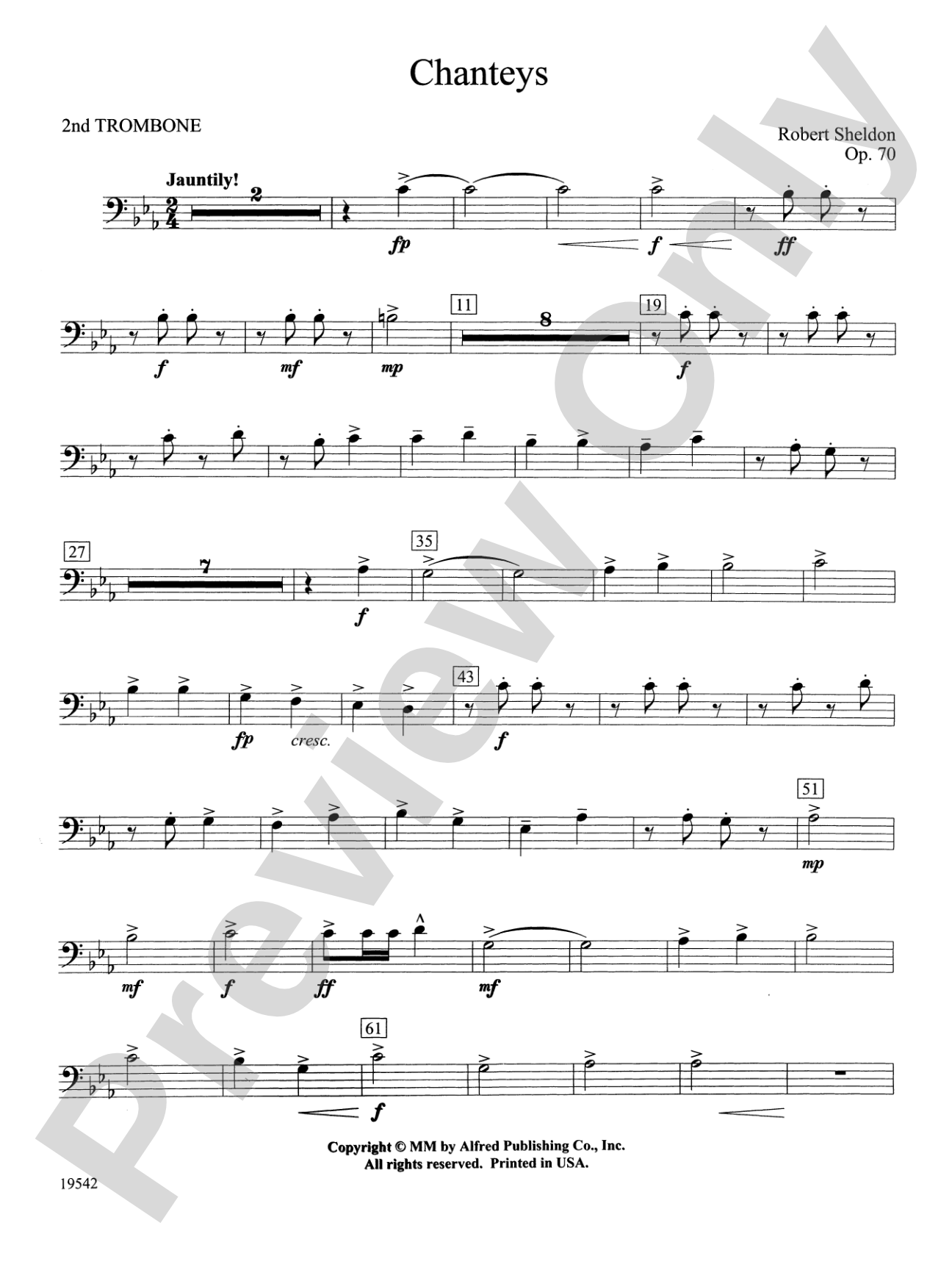 Chanteys: 2nd Trombone