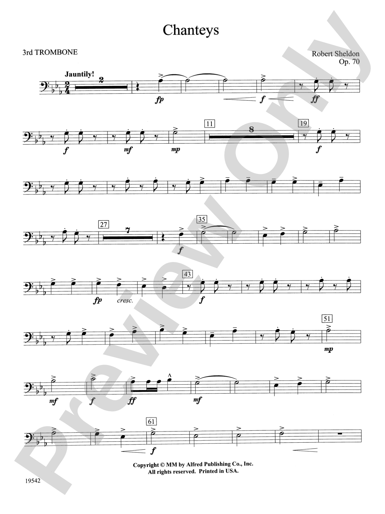 Chanteys: 3rd Trombone