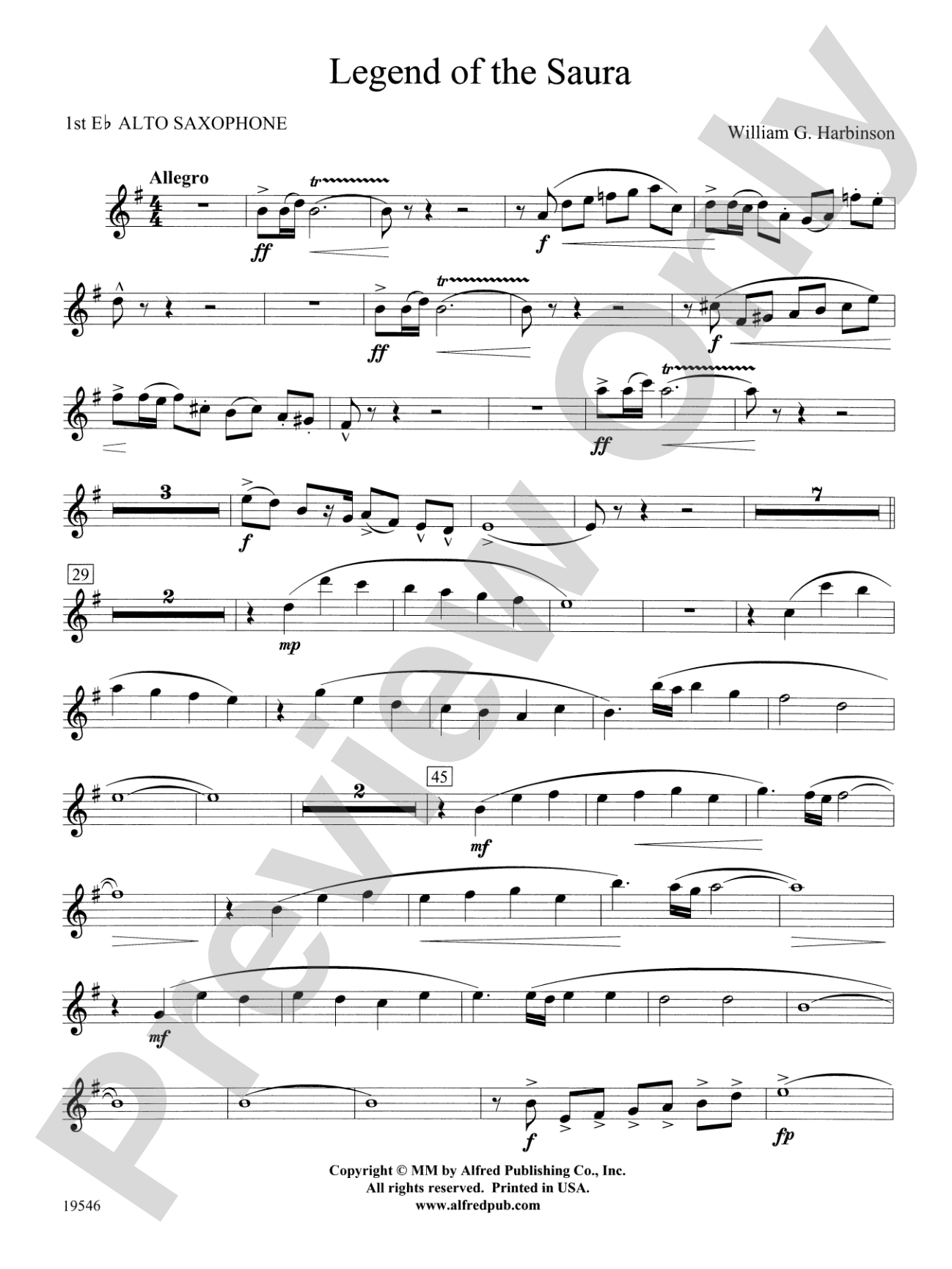 Legend of the Saura: E-flat Alto Saxophone