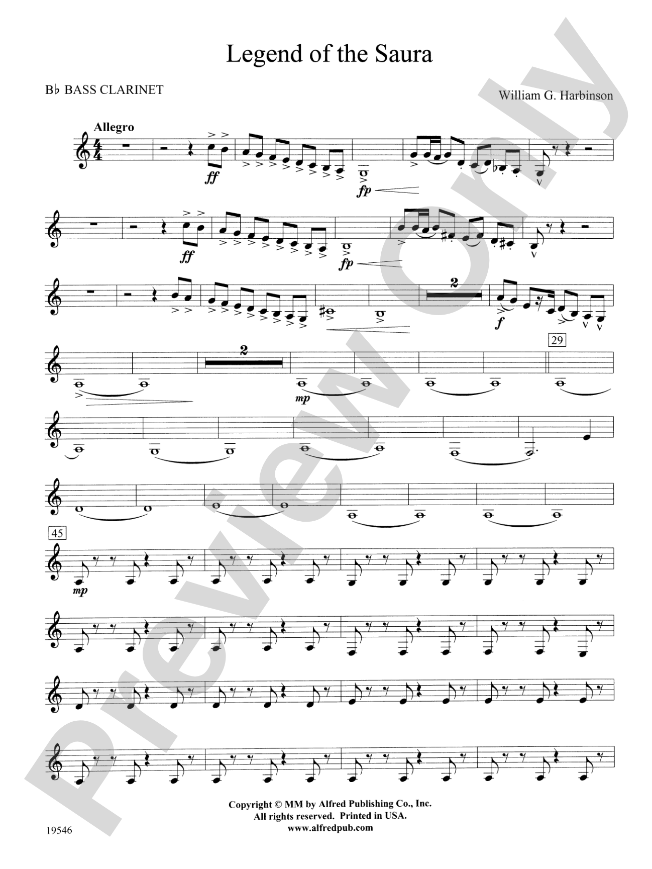 Legend of the Saura: B-flat Bass Clarinet