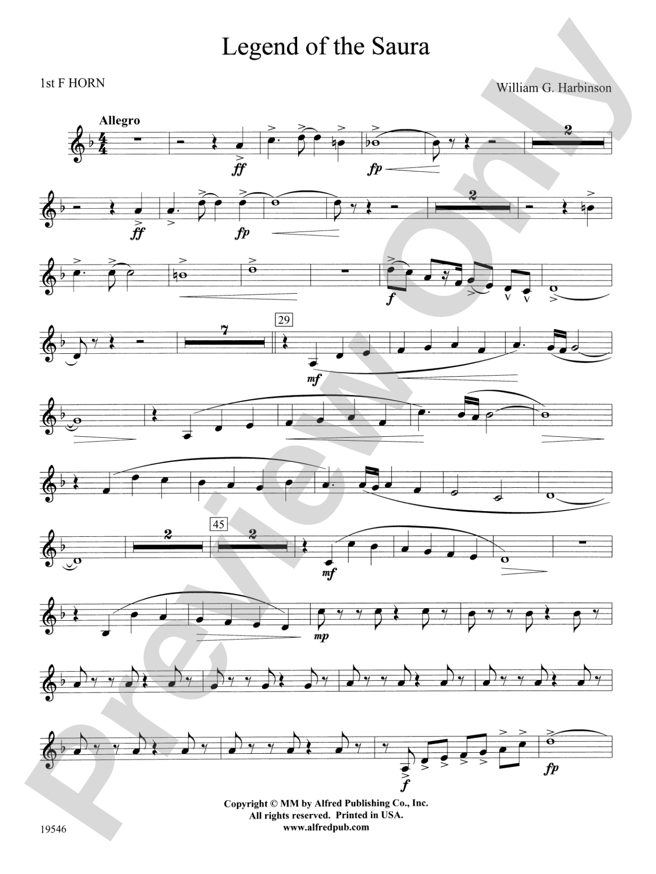 Legend of the Saura: 1st F Horn