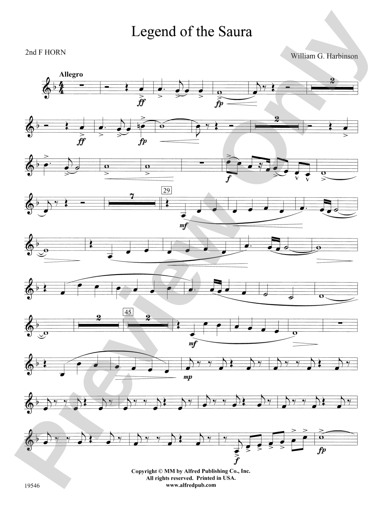 Legend of the Saura: 2nd F Horn