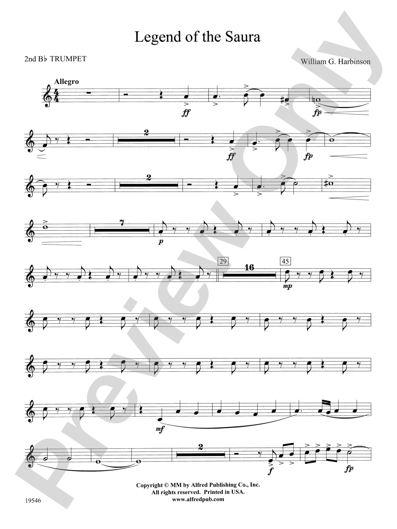 Legend of the Saura: 2nd B-flat Trumpet