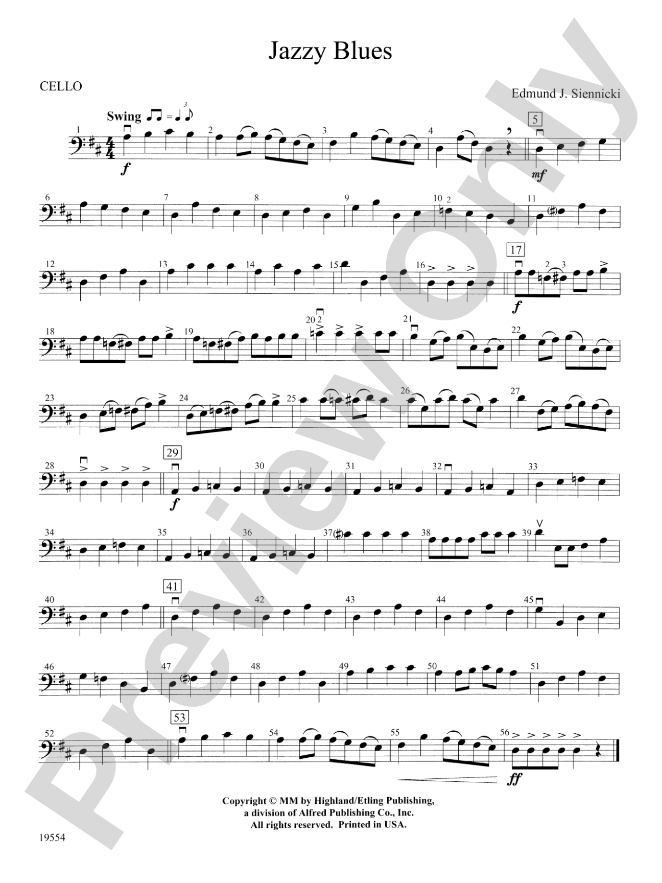 Jazzy Blues: Cello