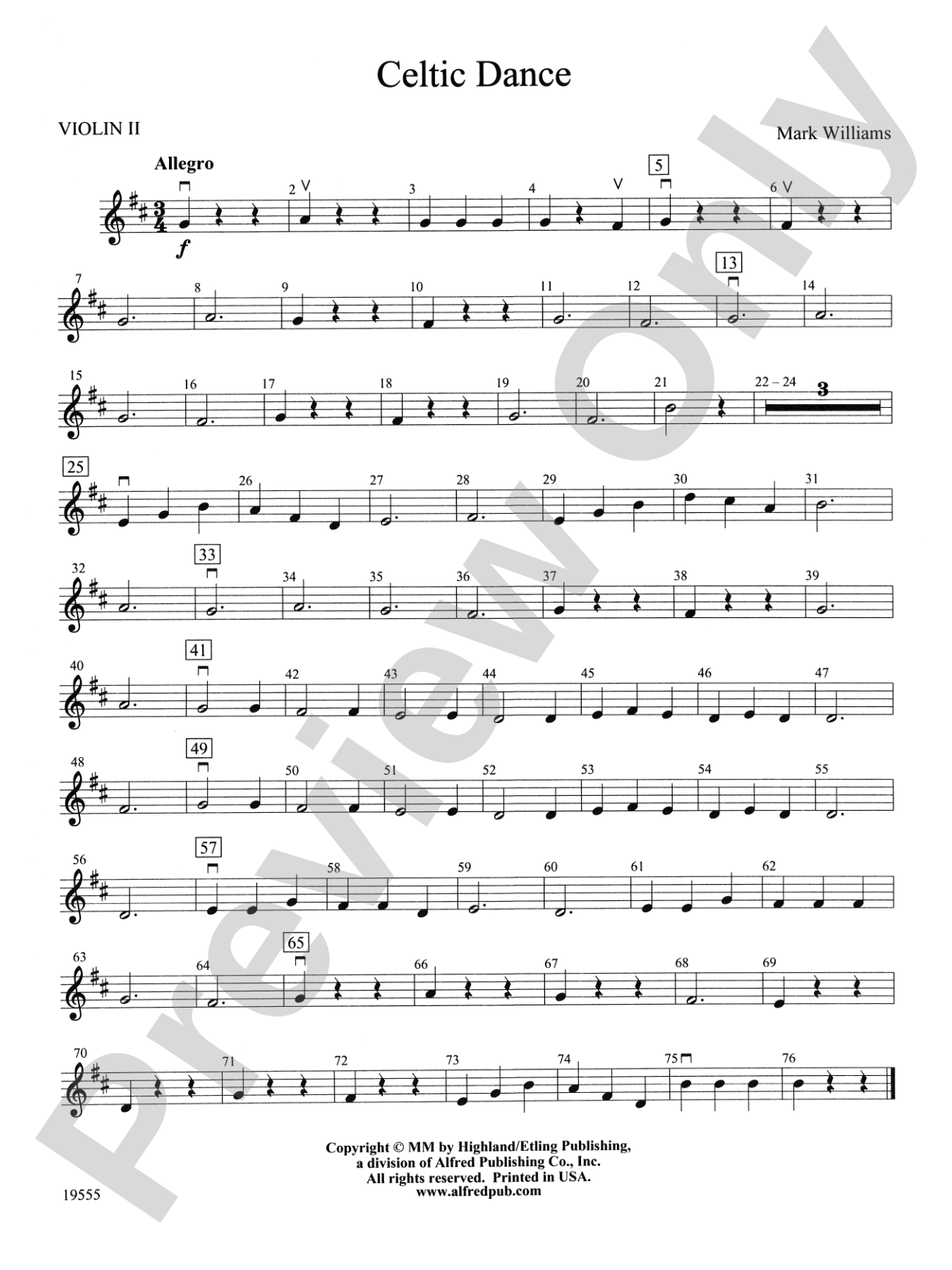 Celtic Dance: 2nd Violin