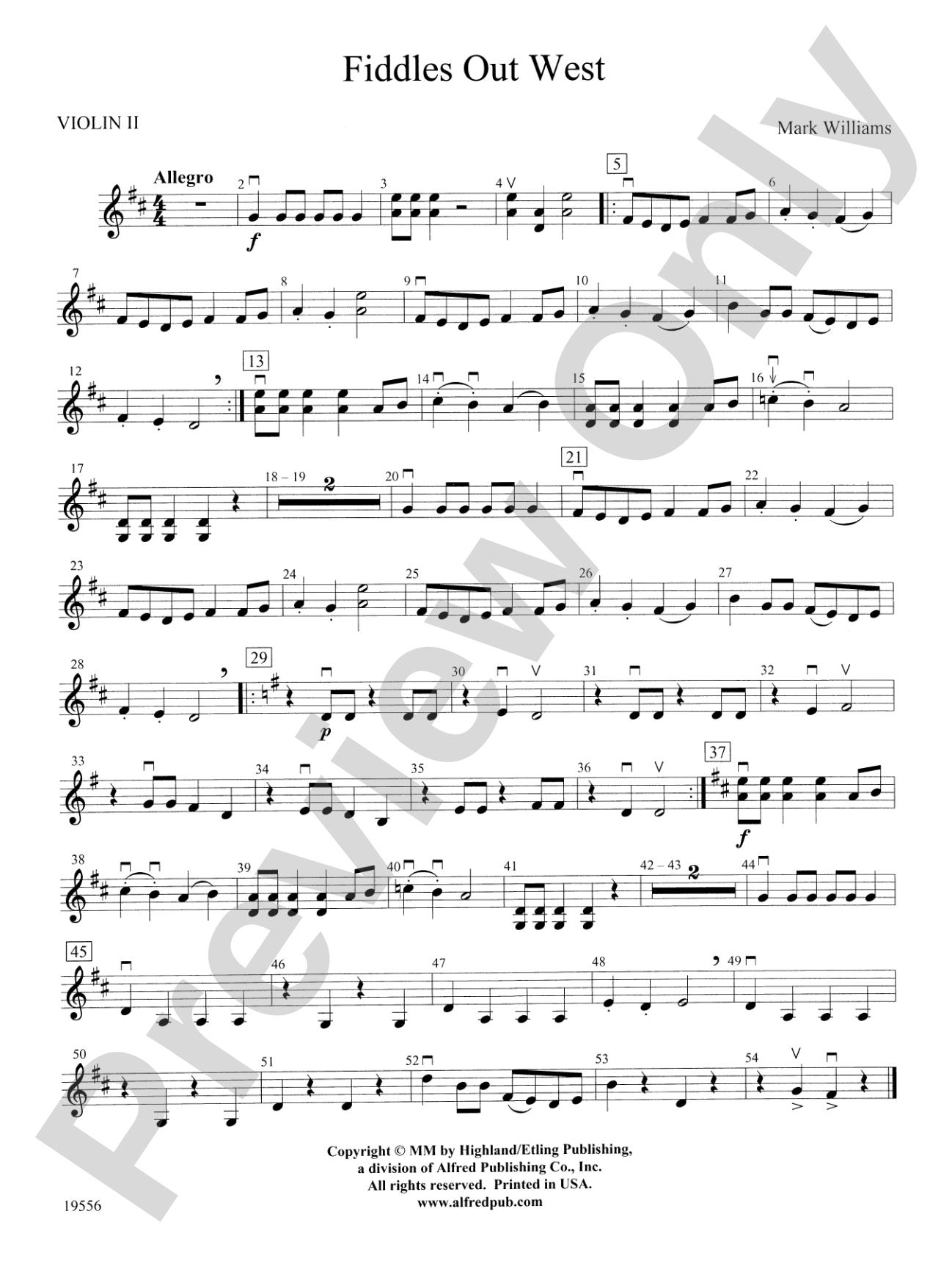 Fiddles Out West: 2nd Violin