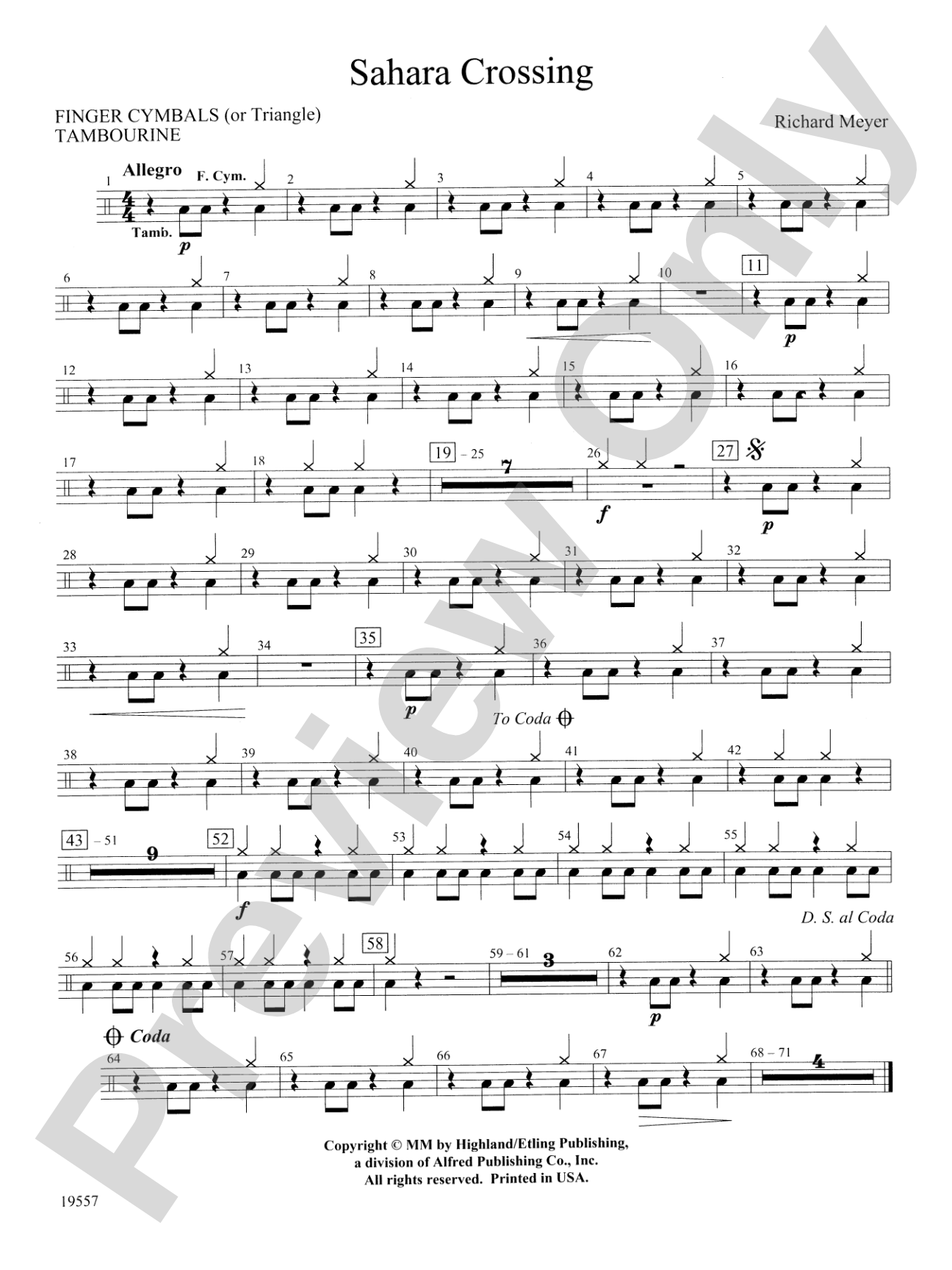 Sahara Crossing: 1st Percussion