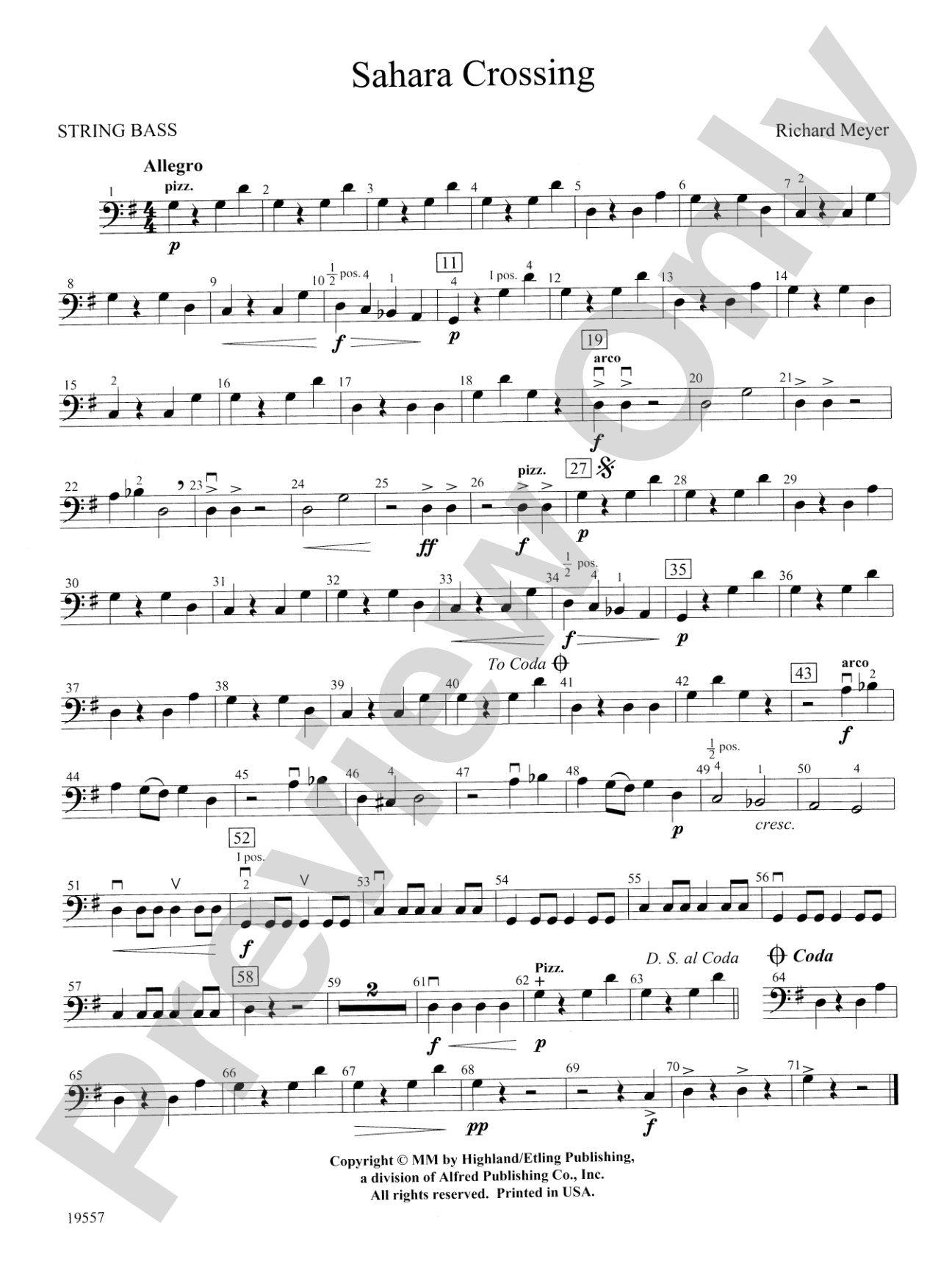 Sahara Crossing: String Bass