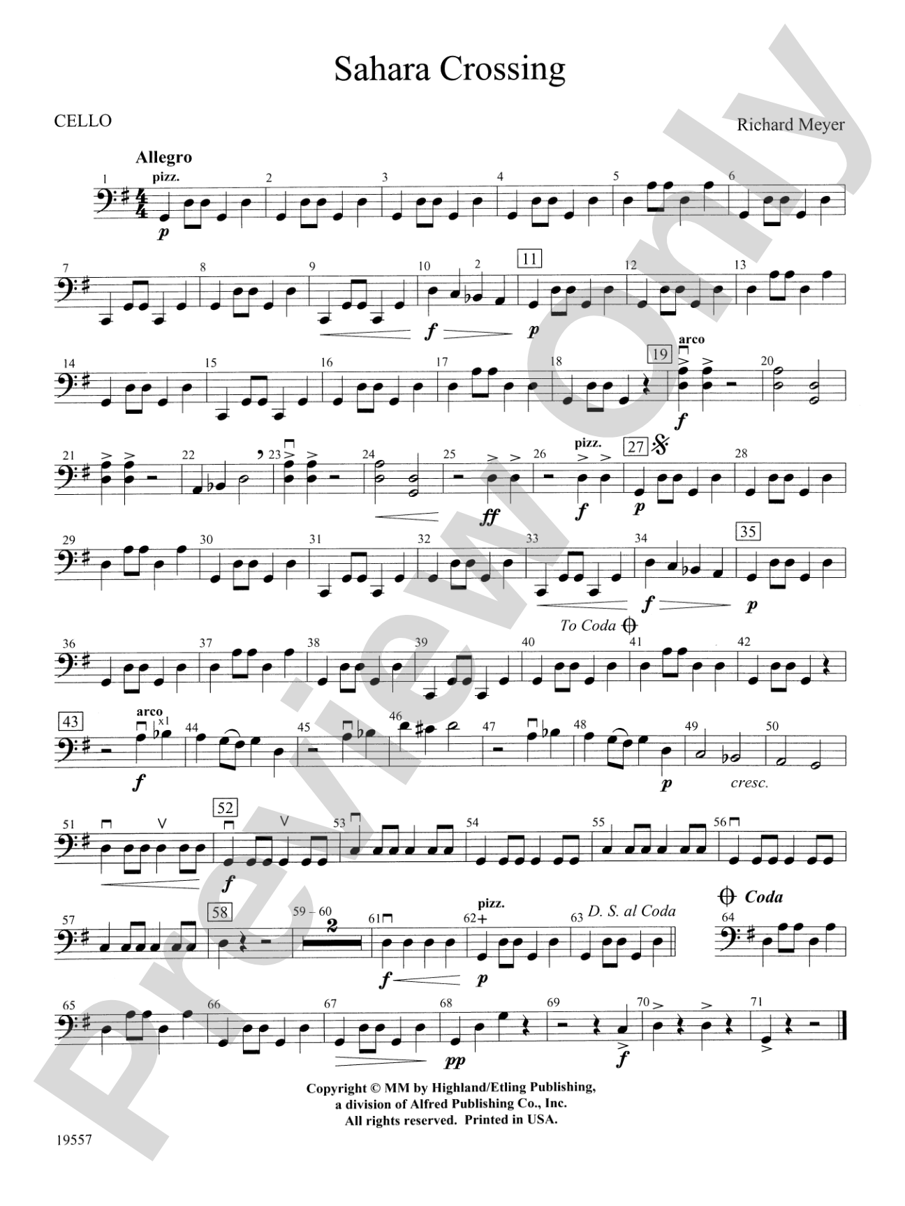 Sahara Crossing: Cello