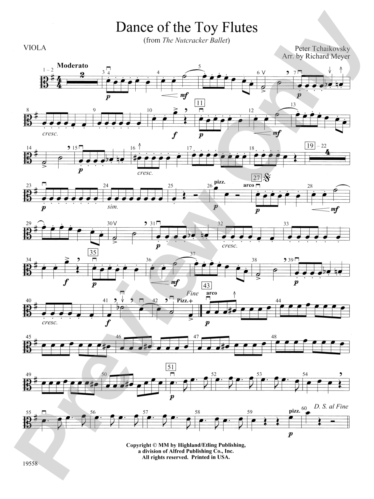 Dance of the Toy Flutes: Viola