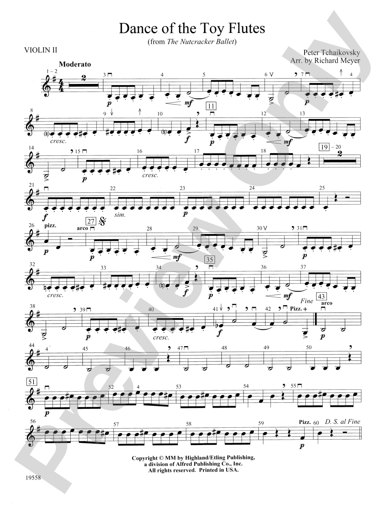 Dance of the Toy Flutes: 2nd Violin
