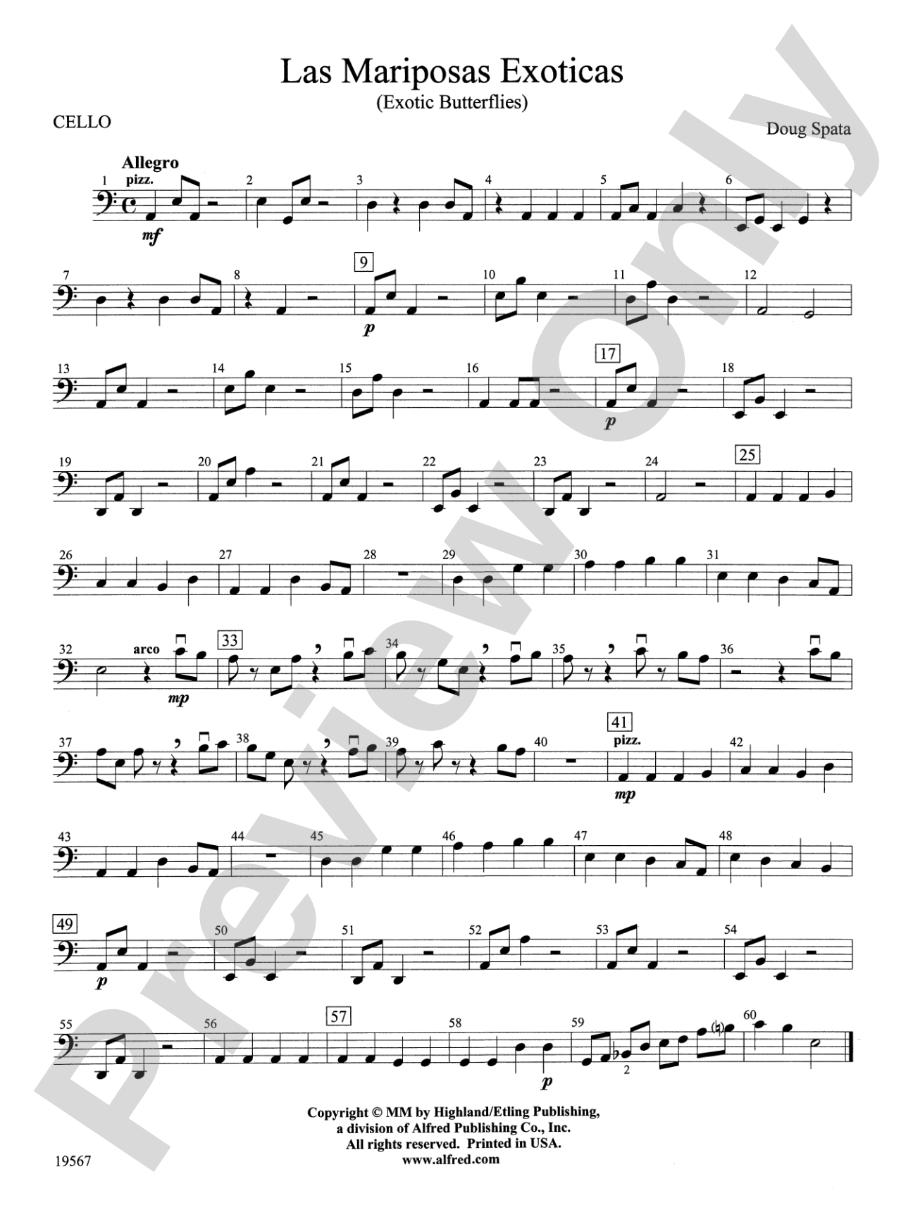 Las Mariposas Exoticas: Cello