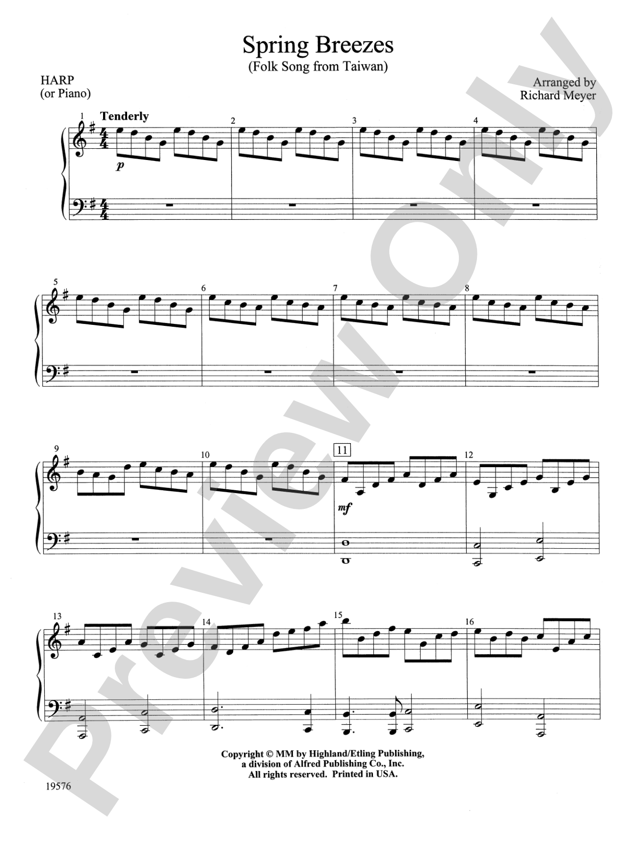 Spring Breezes: Piano Accompaniment