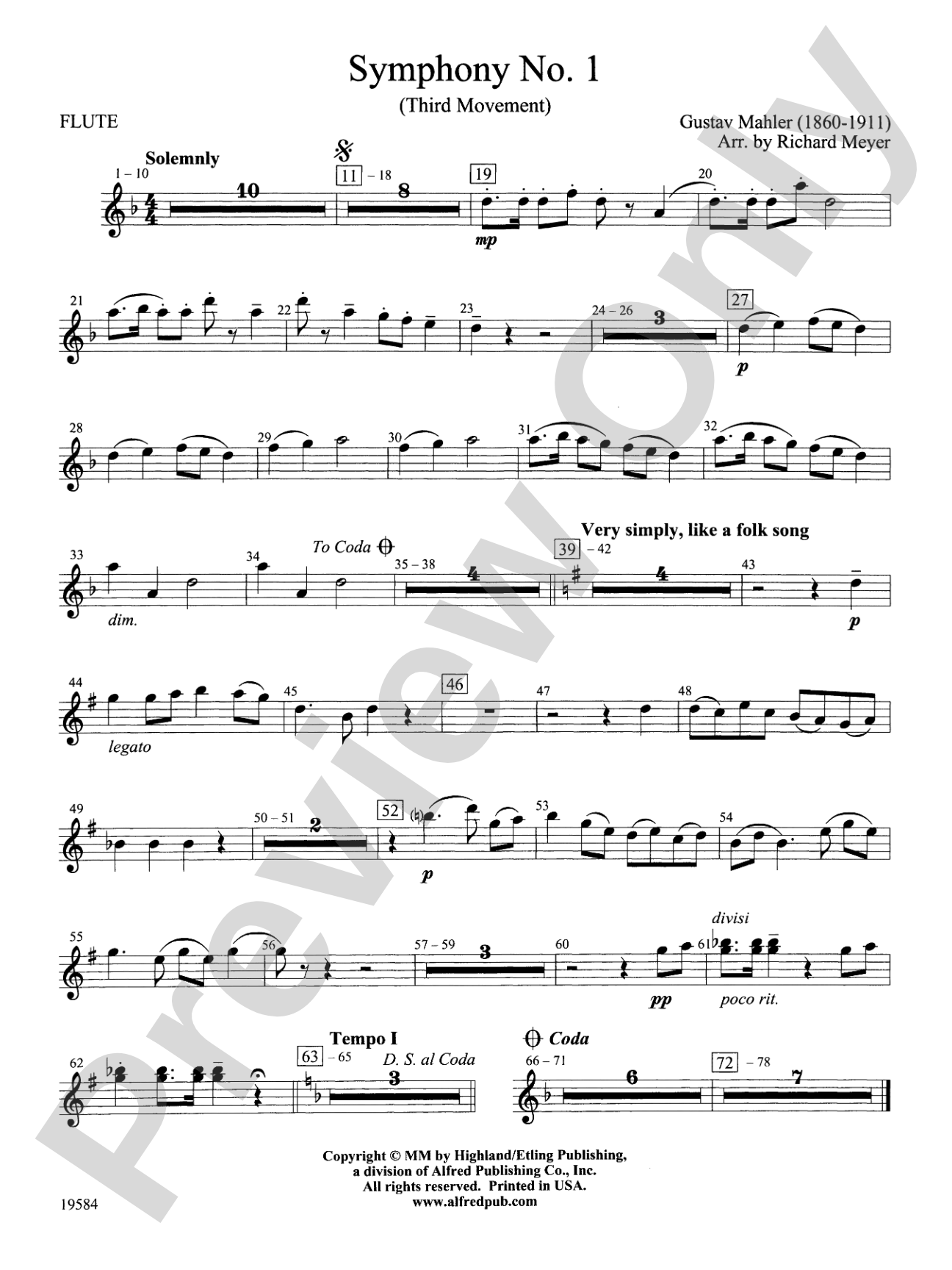 Symphony No. 1, 3rd Movement: Flute