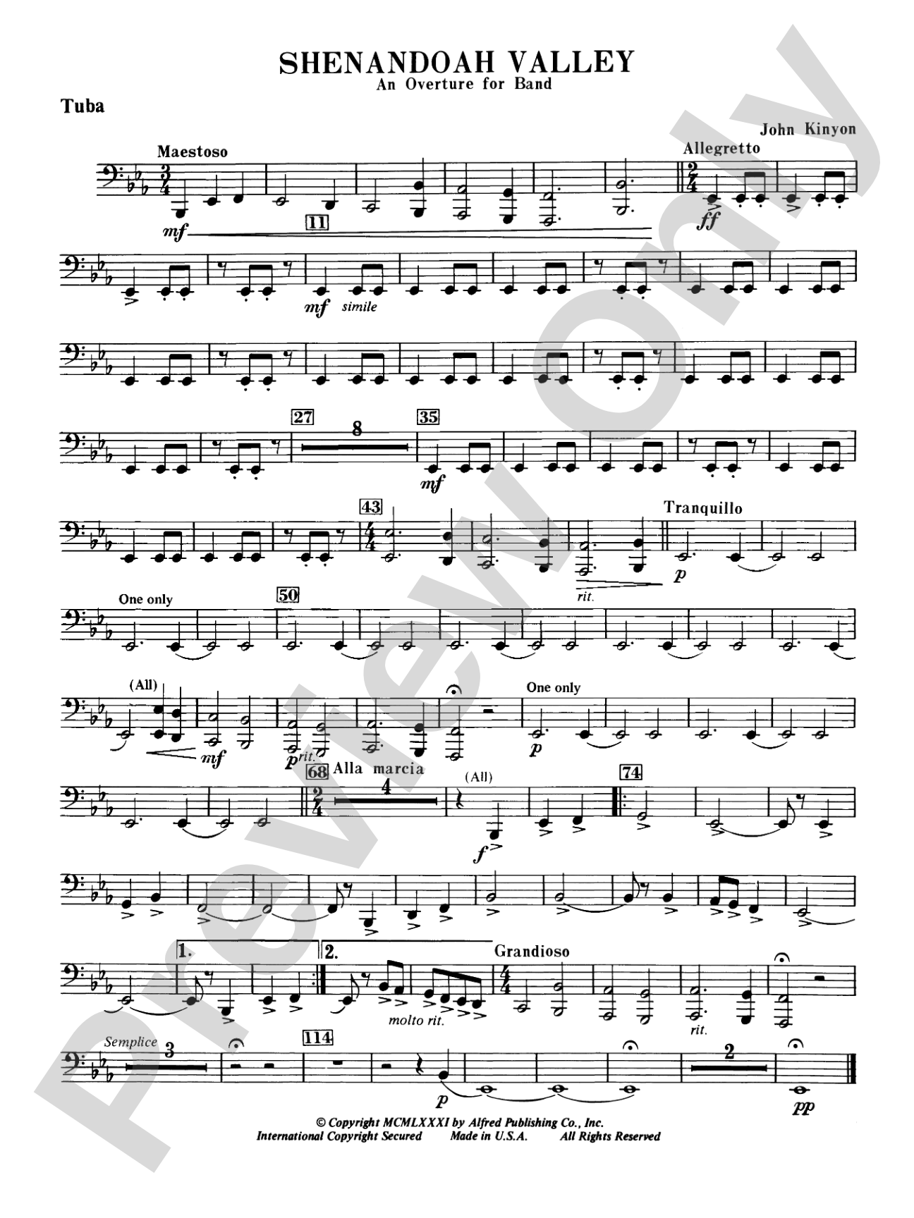 Shenandoah Valley: Tuba