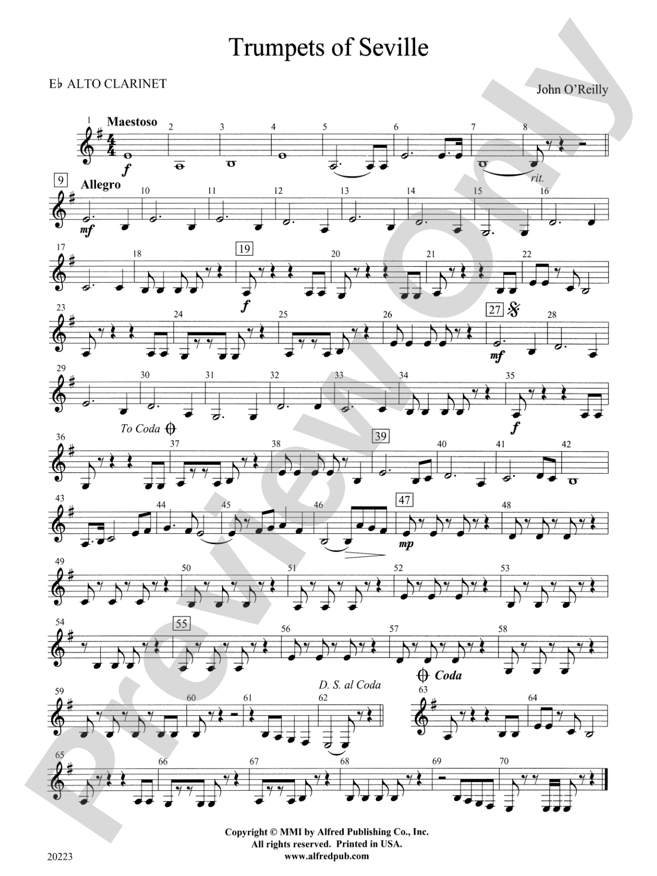 Trumpets of Seville: E-flat Alto Clarinet