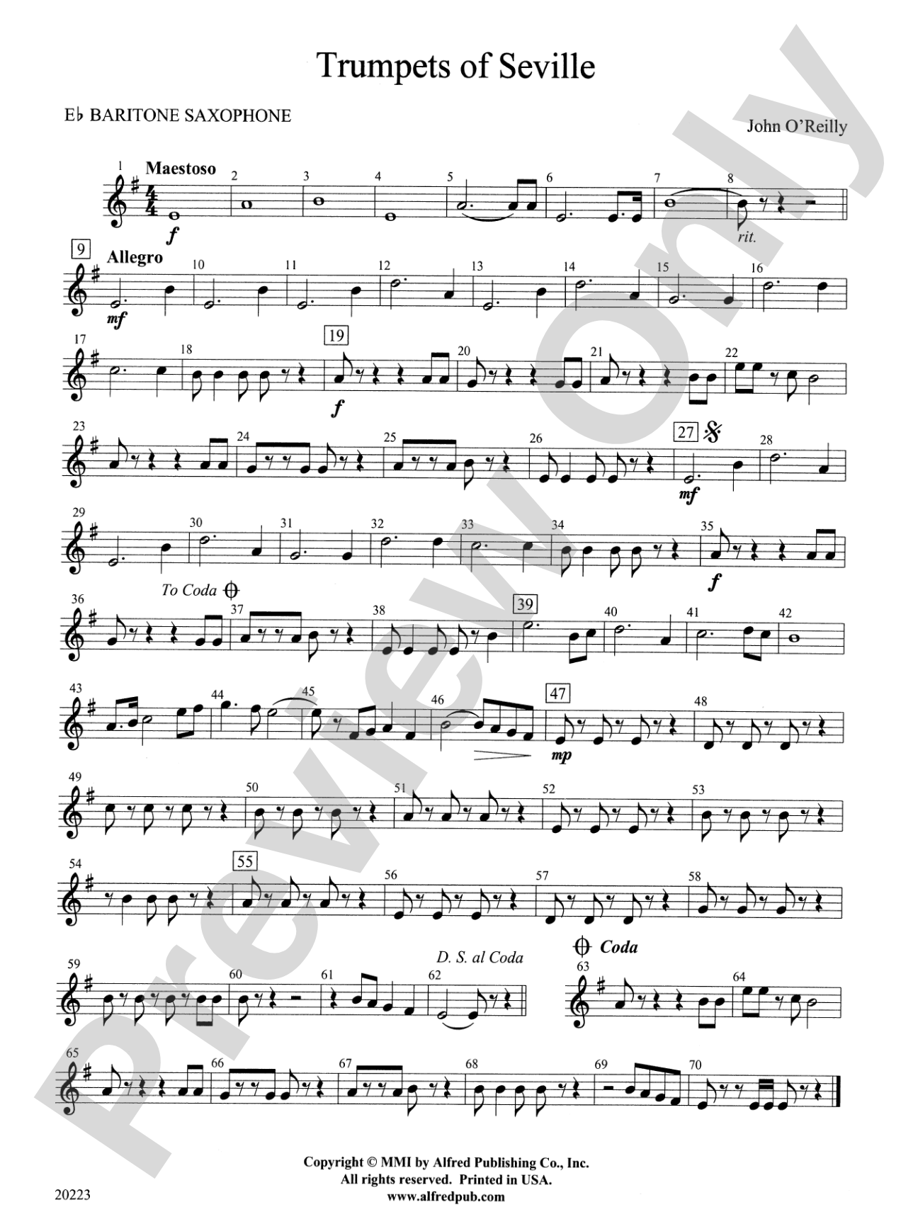 Trumpets of Seville: E-flat Baritone Saxophone