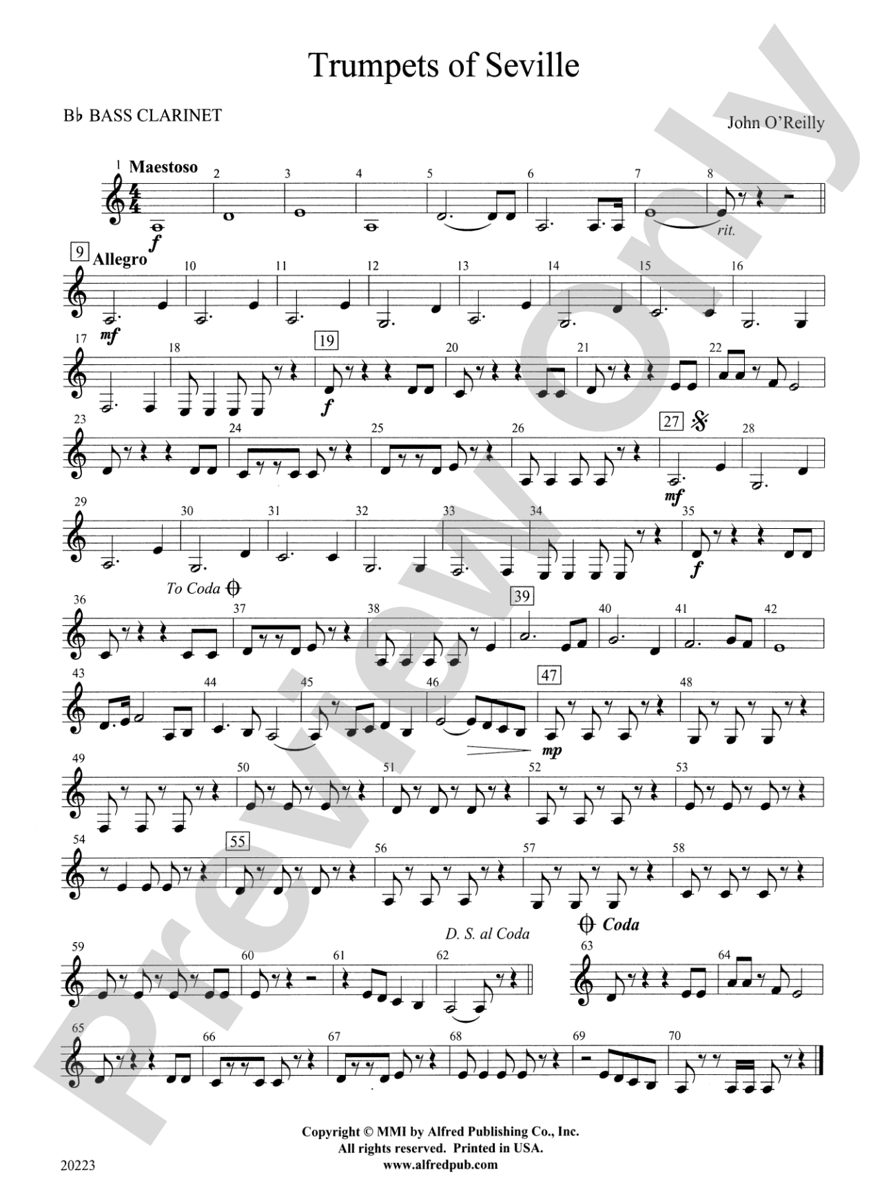 Trumpets of Seville: B-flat Bass Clarinet