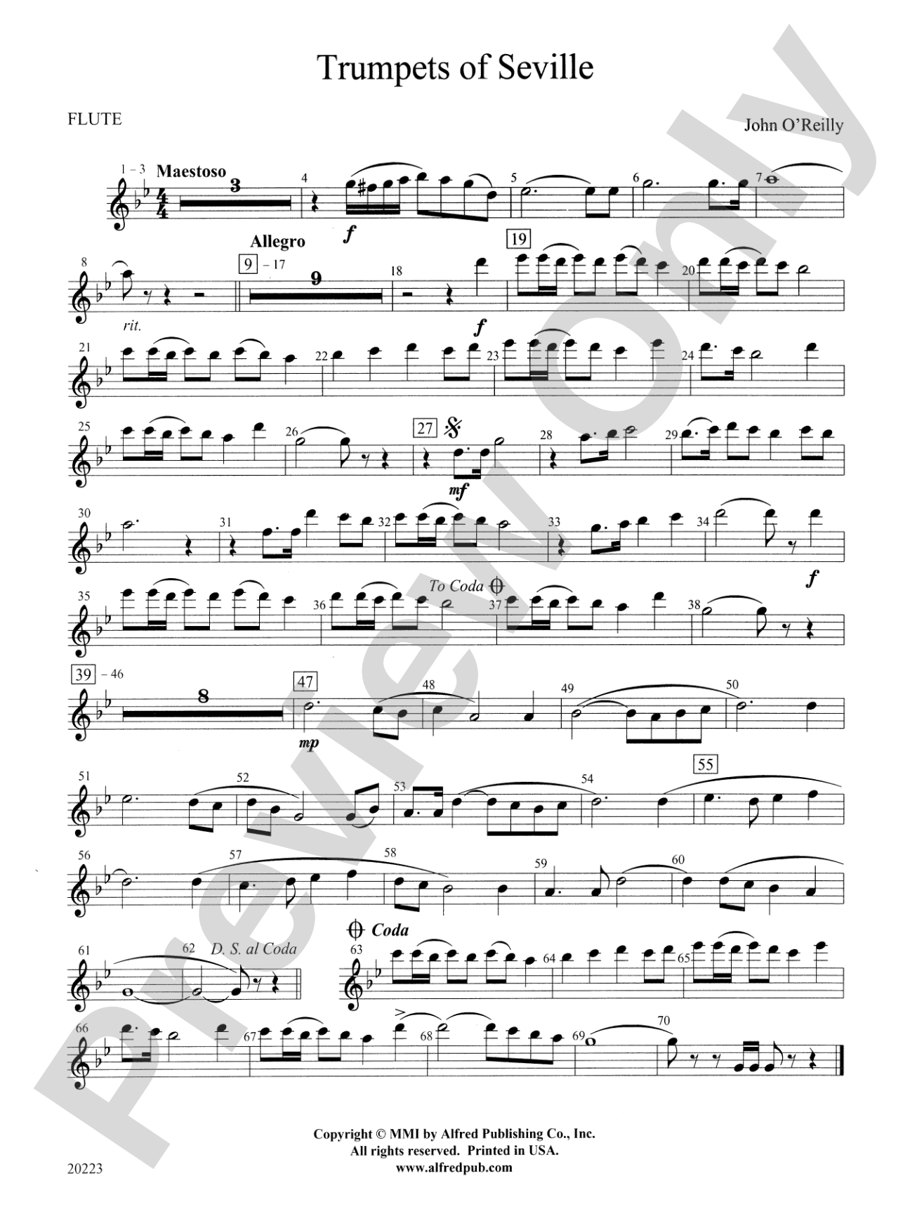 Trumpets of Seville: Flute
