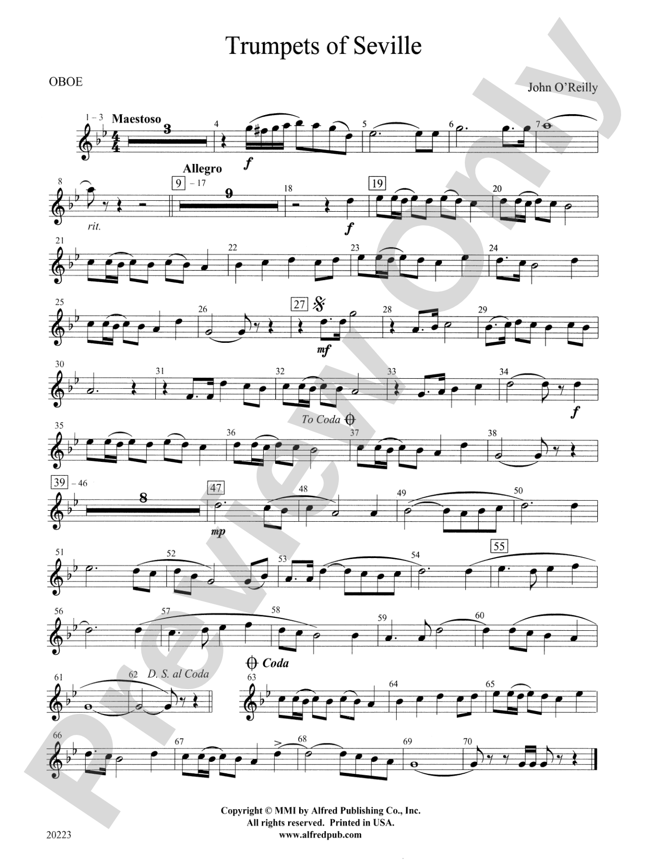 Trumpets of Seville: Oboe