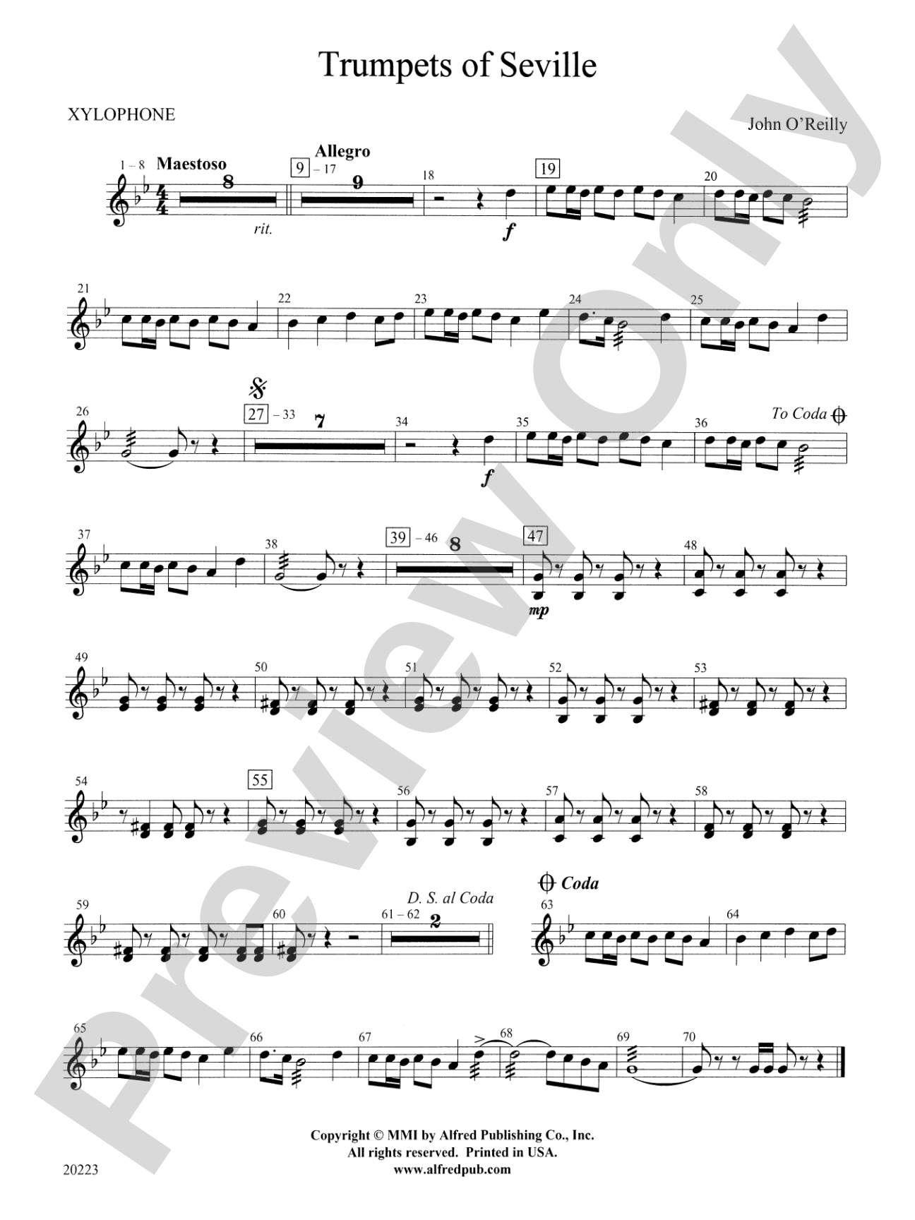 Trumpets of Seville: Xylophone